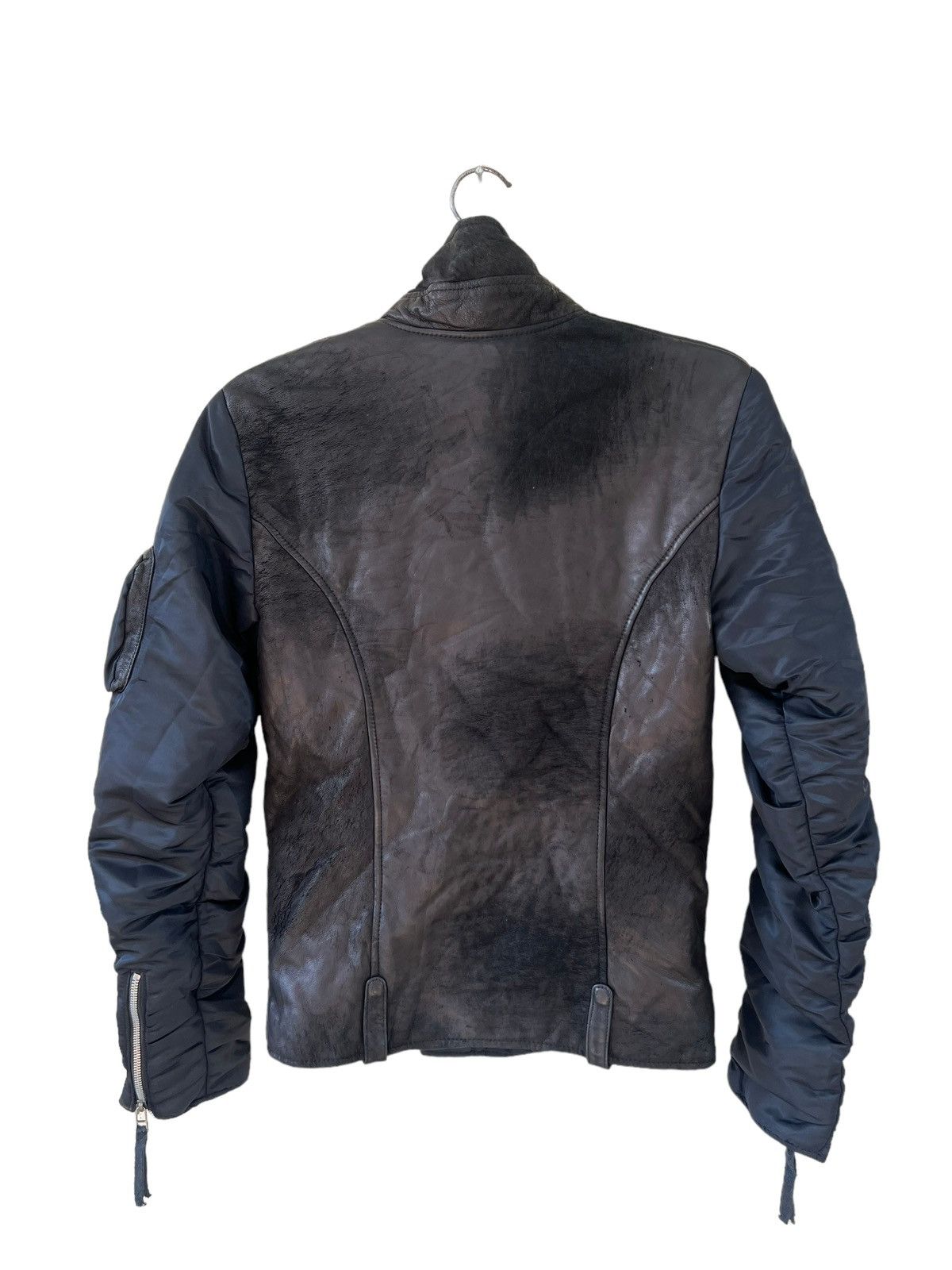 14th Addiction 14th Addiction Distress Sheep skin Hybrid Leather Jacket Size US M / EU 48-50 / 2 - 18 Thumbnail
