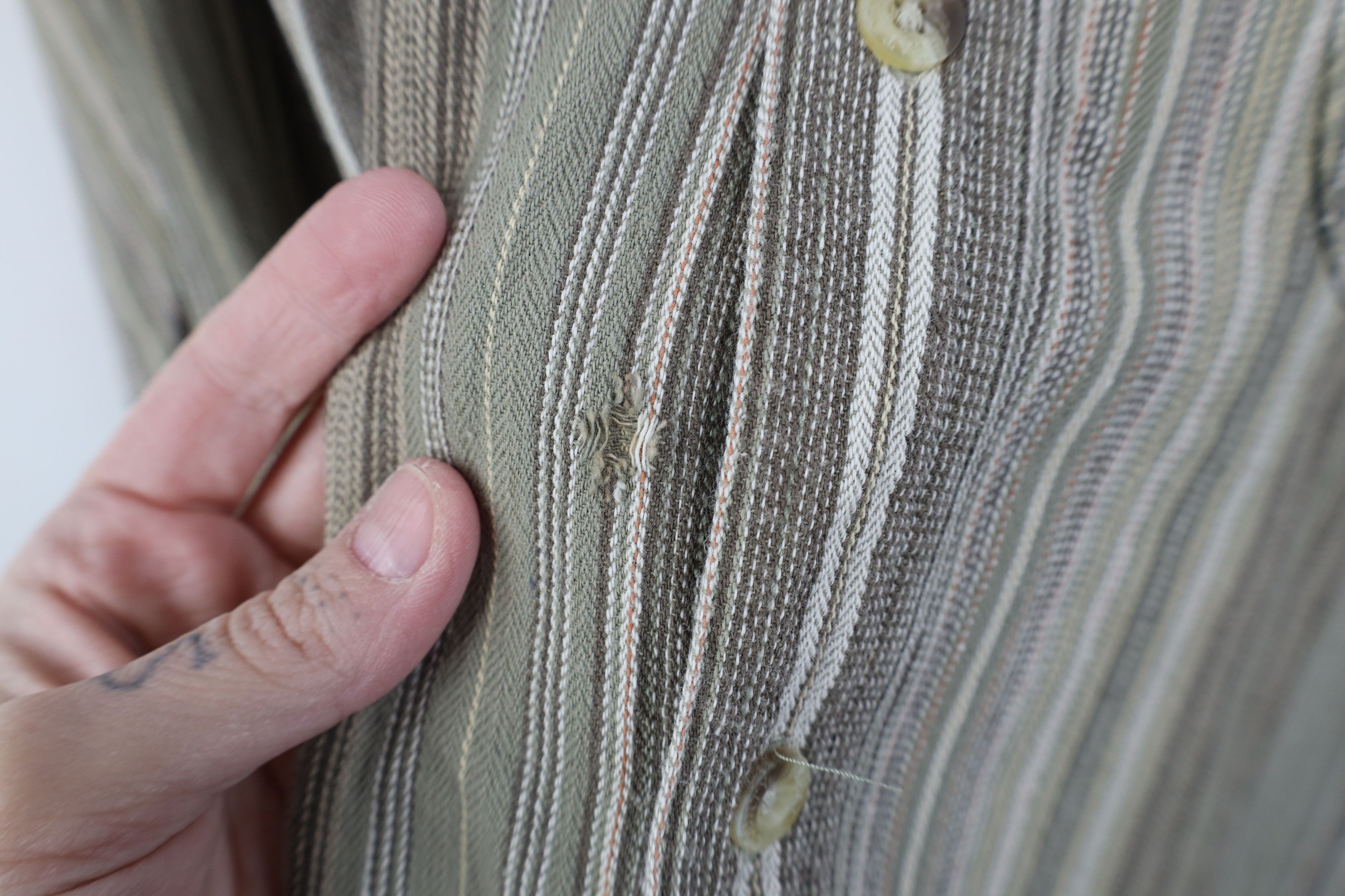 Vintage Vintage 90s Streetwear Button Down Shirt Earth Tone Striped Size US XL / EU 56 / 4 - 4 Thumbnail