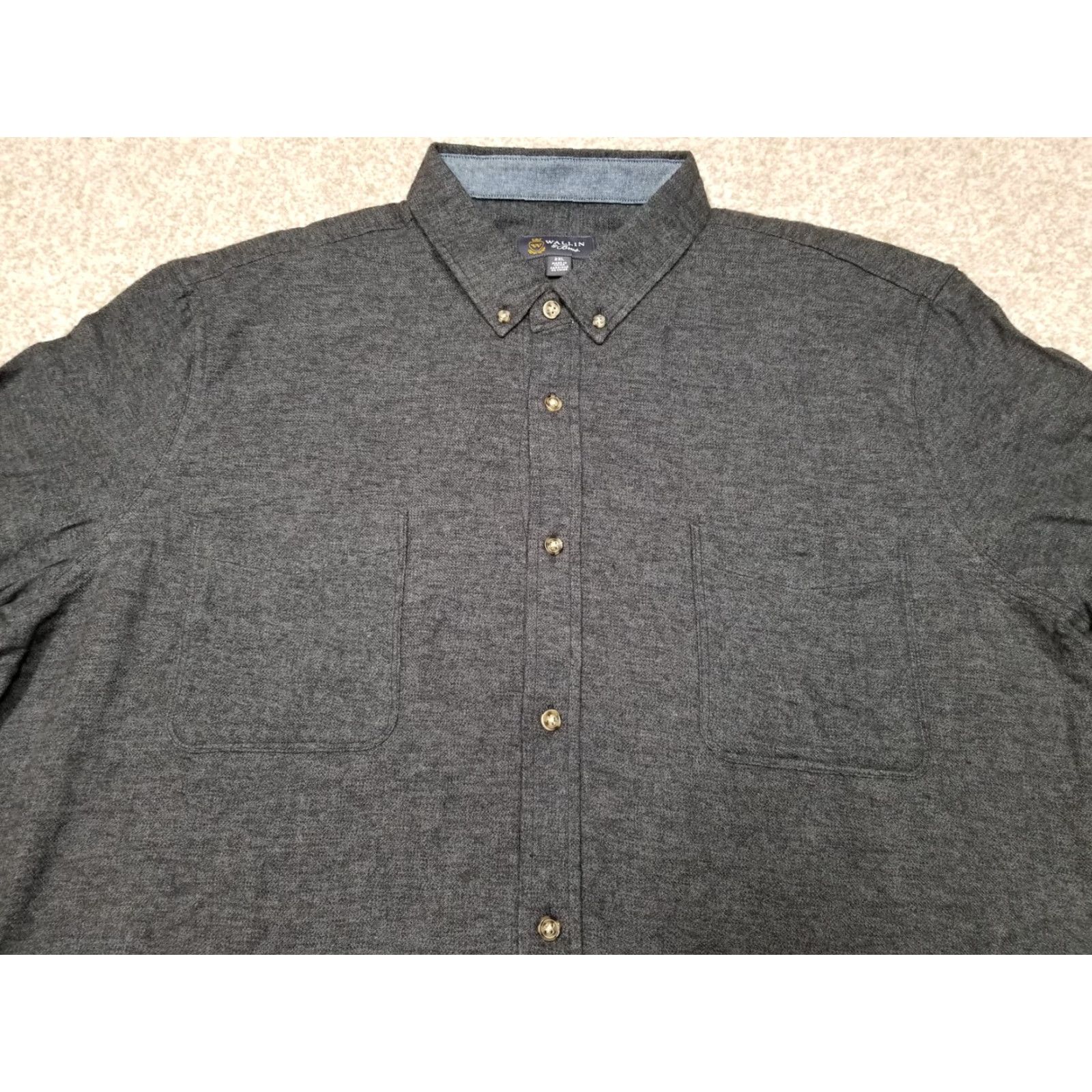 Vintage Wallin & Bros. Shirt Mens 2XL Blue 100% Cotton Long Sleeve Button-Up Casual Size US XXL / EU 58 / 5 - 3 Thumbnail