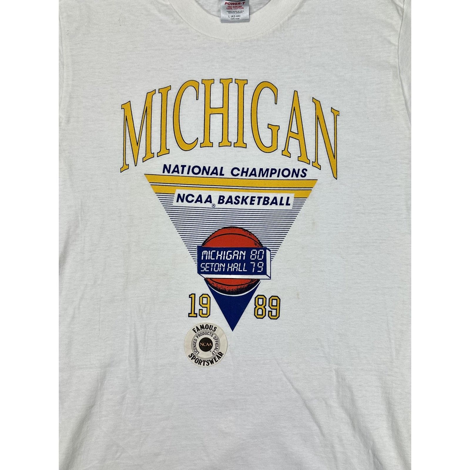 Other Michigan Wolverines Shirt Sz L Basketball 1989 Champions Size US L / EU 52-54 / 3 - 10 Thumbnail