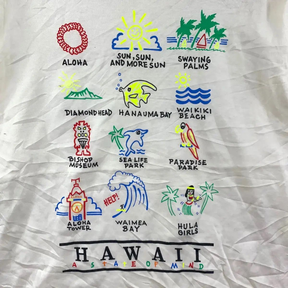Vintage HAWAII A State Of Mind Aloha Hanauma Bay Bishop Museum Tee Size S / US 4 / IT 40 - 4 Thumbnail