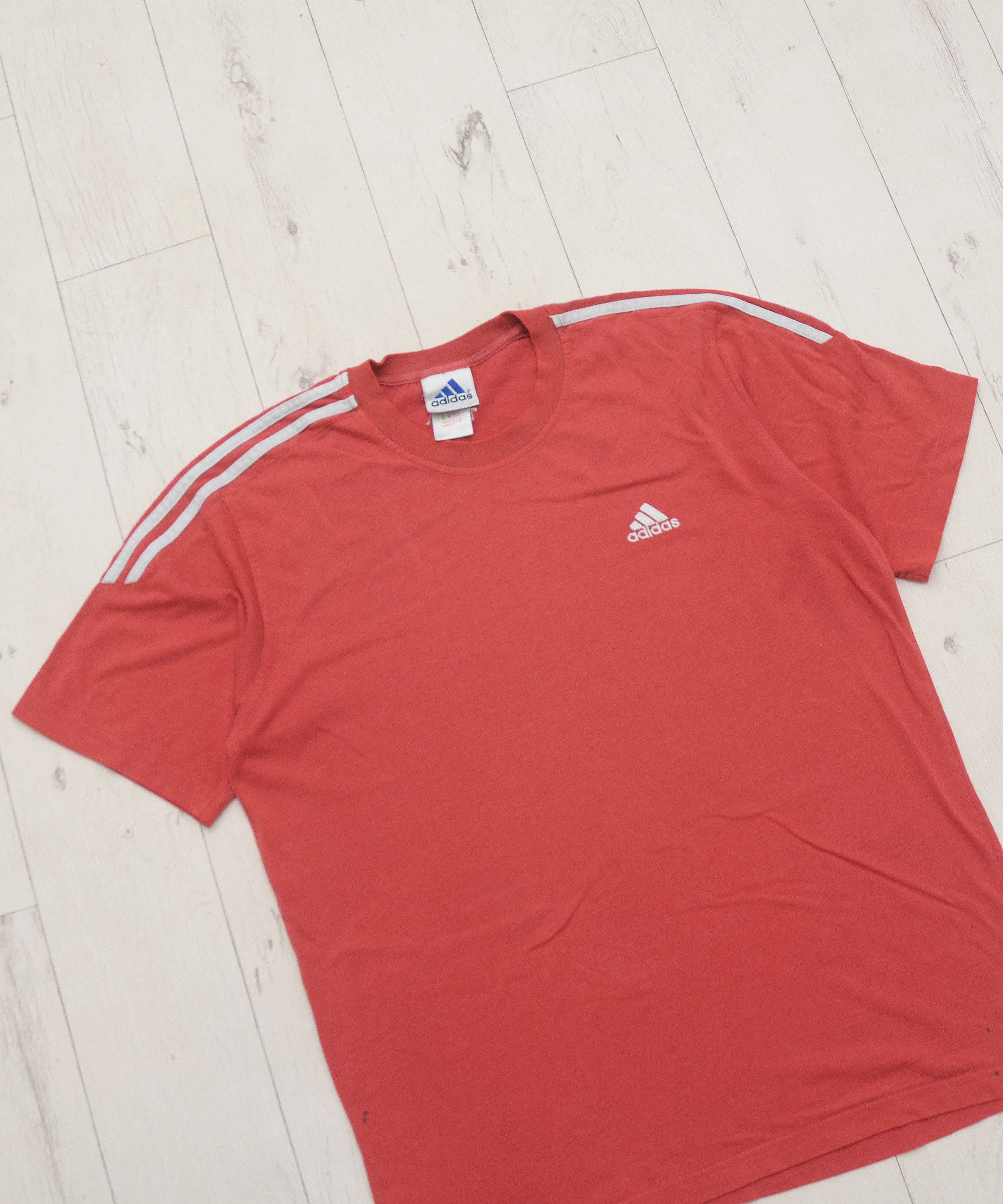 Adidas × Vintage ⛽️ ADIDAS 90’s 3 STRIPES RETRO TEE Y2K Red T-shirt Size US L / EU 52-54 / 3 - 2 Thumbnail
