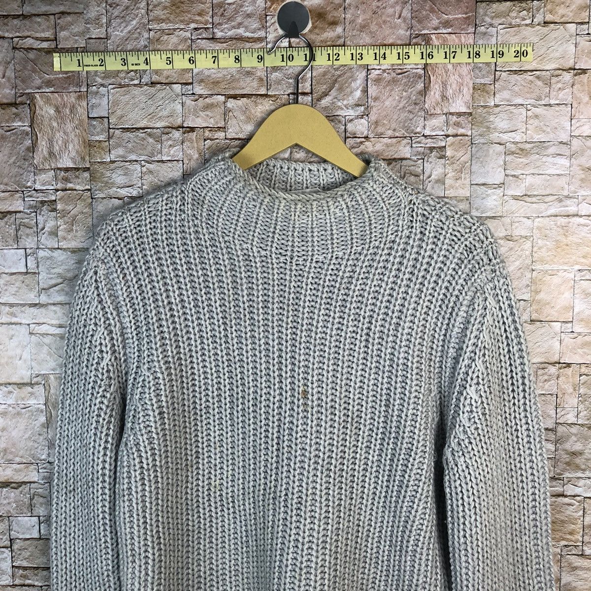 Vintage Fabiana Filippi italy Grey crochet Knitwear #A510 Size US M / EU 48-50 / 2 - 5 Thumbnail