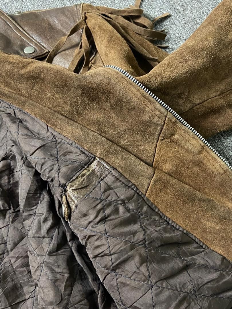 Japanese Brand Nice London Brand Leather Fringed Cowboy Jacket (191) Size US M / EU 48-50 / 2 - 6 Thumbnail