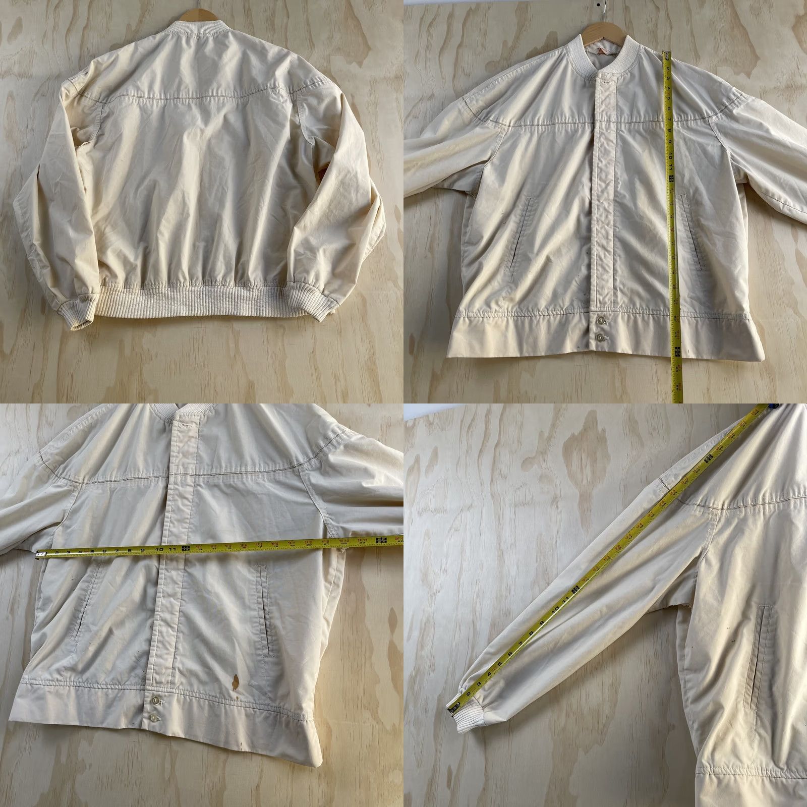 Vintage VINTAGE Montgomery Ward Jacket Mens XL Beige Cotton Bomber Zip Lined Short Size US 36 / EU 52 - 8 Thumbnail