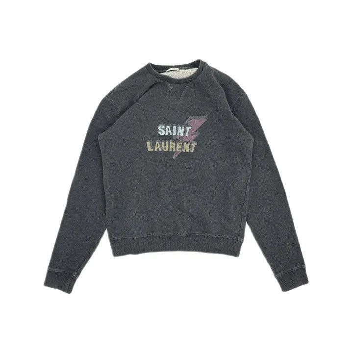 Saint Laurent Paris Saint Laurent Gray Logo Crewneck Sweatshirt-2507 Size US L / EU 52-54 / 3 - 8 Thumbnail