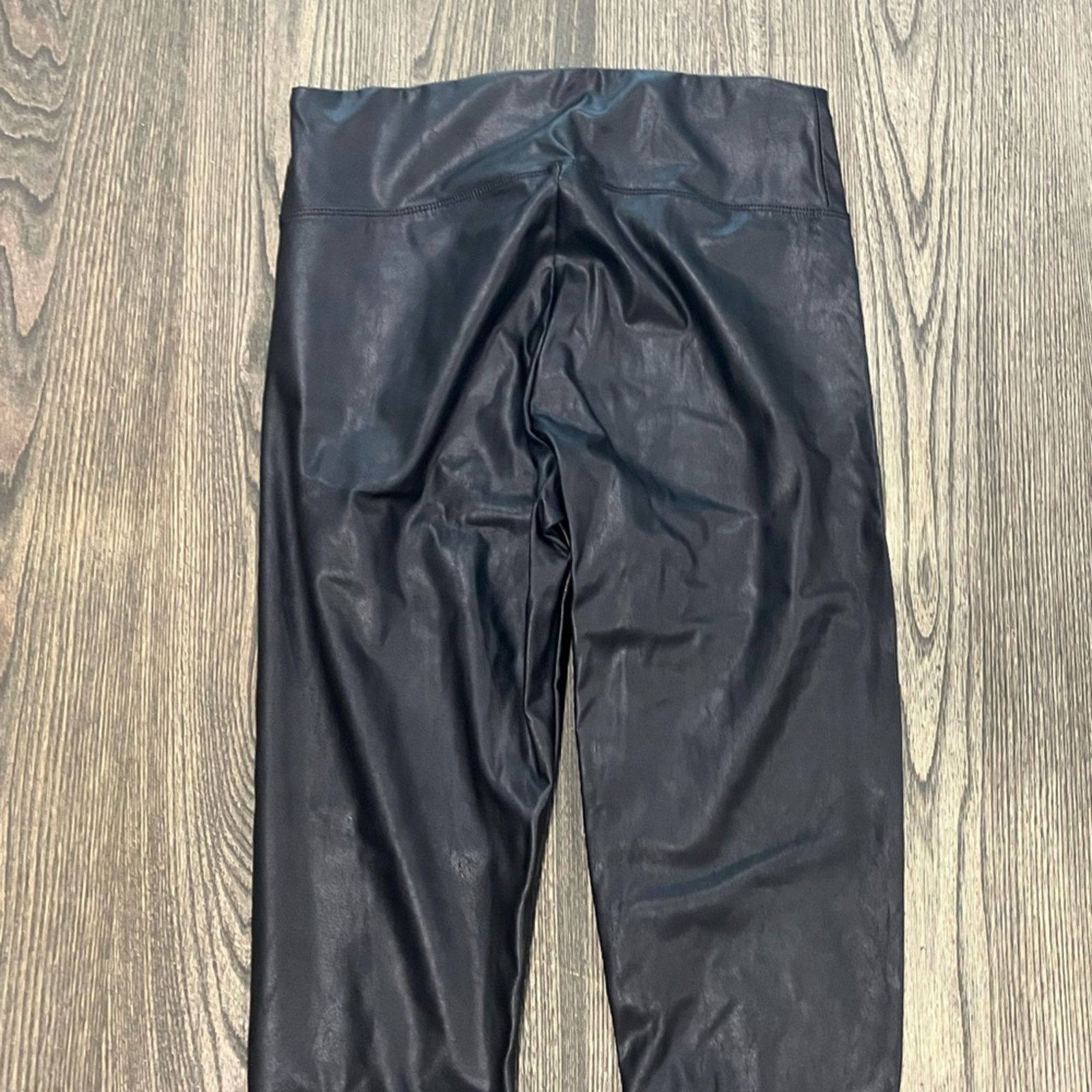 Vintage 21 Saints Leggings Skinny Faux Leather High Rise Sz L Size 31" - 8 Thumbnail