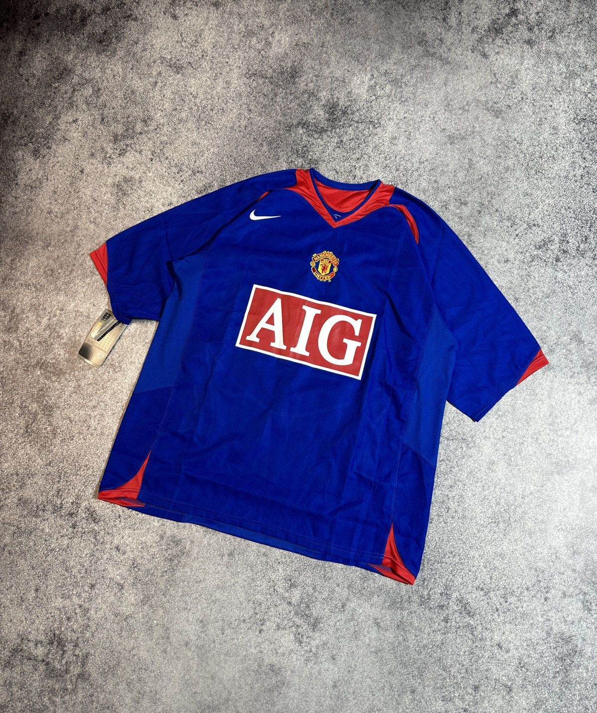 New Rare Vintage Manchester United Nike AIG Soccer Jersey XL