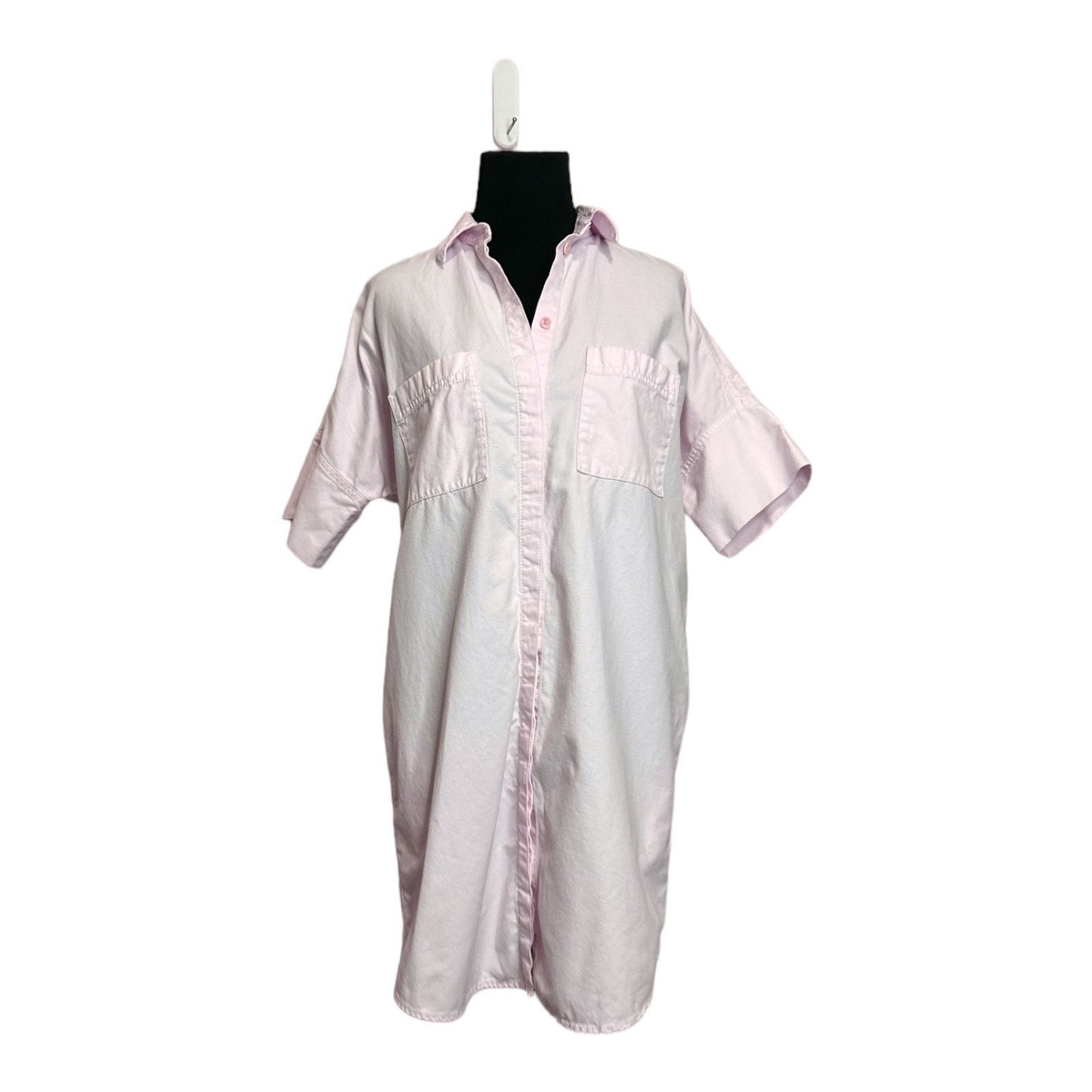Madewell Madewell pink buttoned shirt mini dress size small Size S / US 4 / IT 40 - 6 Thumbnail