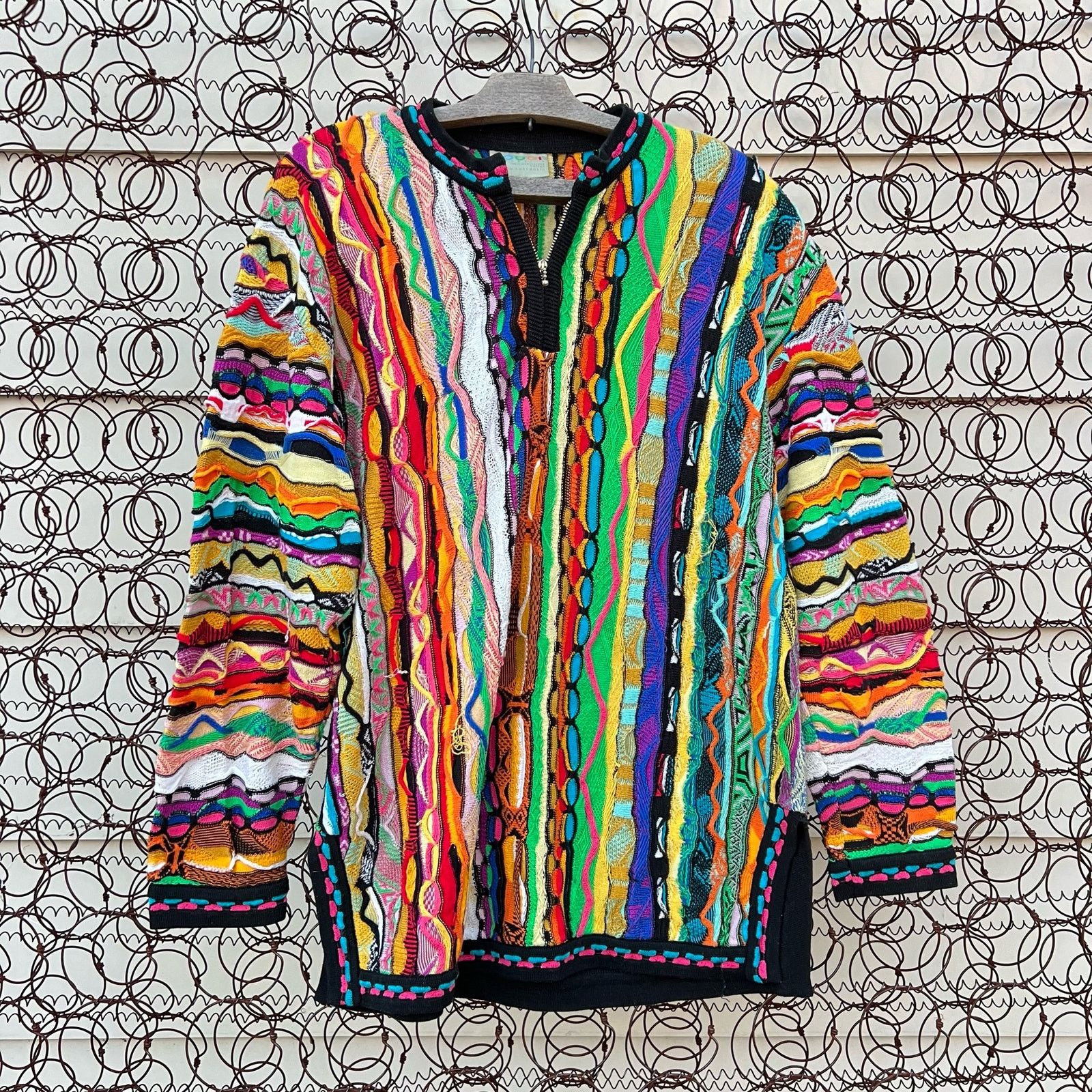Coogi Coogi Australia Primary Color Abstract Weave Tunic Sweater Size M / US 6-8 / IT 42-44 - 6 Thumbnail