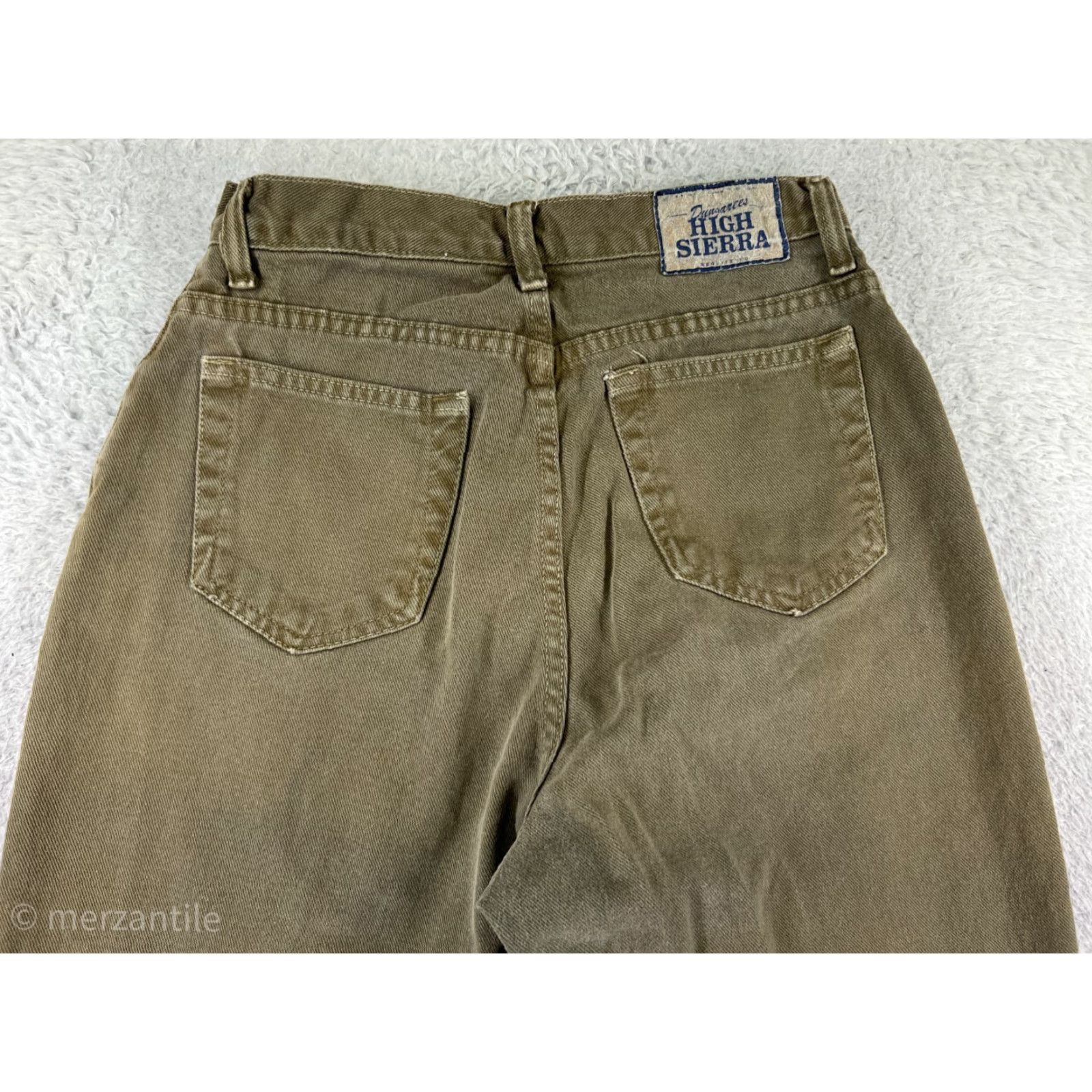 High Sierra VINTAGE High Sierra Jeans Womens 10 Green Denim High Rise Relaxed Tapered 100% Cotton Classic Menswear Size 32" / US 10 / IT 46 - 3 Thumbnail