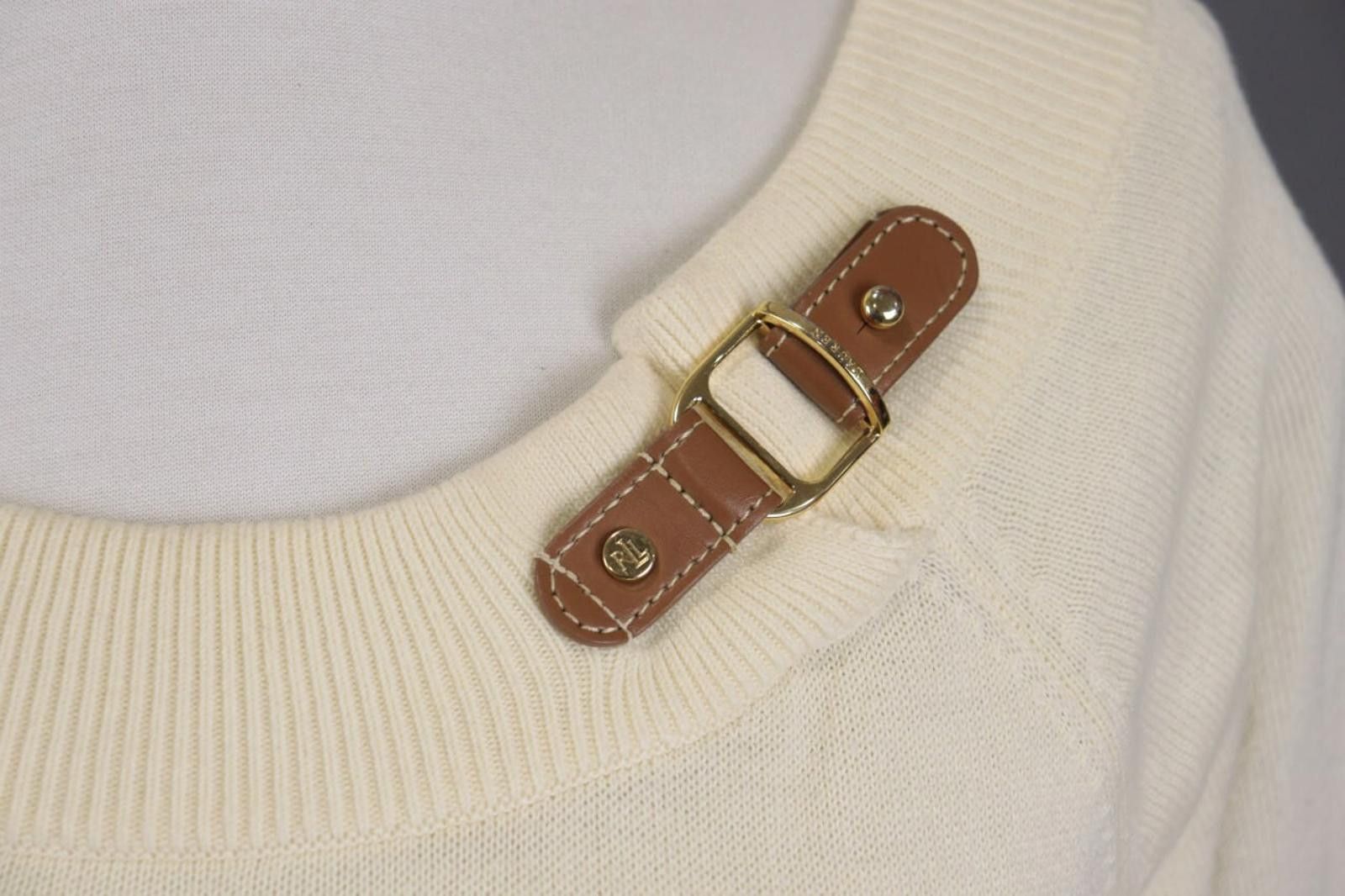 Lauren Ralph Lauren Lauren Ralph Lauren Beige Knit Pullover Sweater Size M Size M / US 6-8 / IT 42-44 - 3 Thumbnail