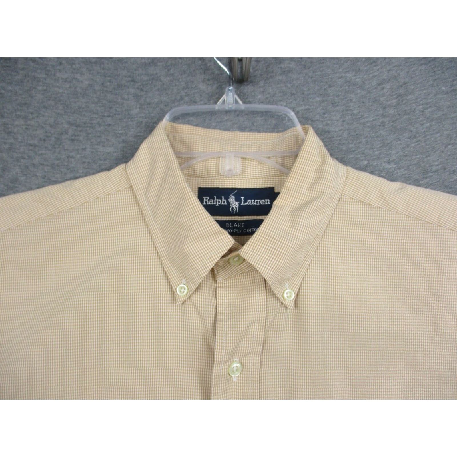 Polo Ralph Lauren VINTAGE Polo Ralph Lauren Blake Shirt Men Beige Plaid Gingham Brown Pony XL Size US XL / EU 56 / 4 - 3 Thumbnail