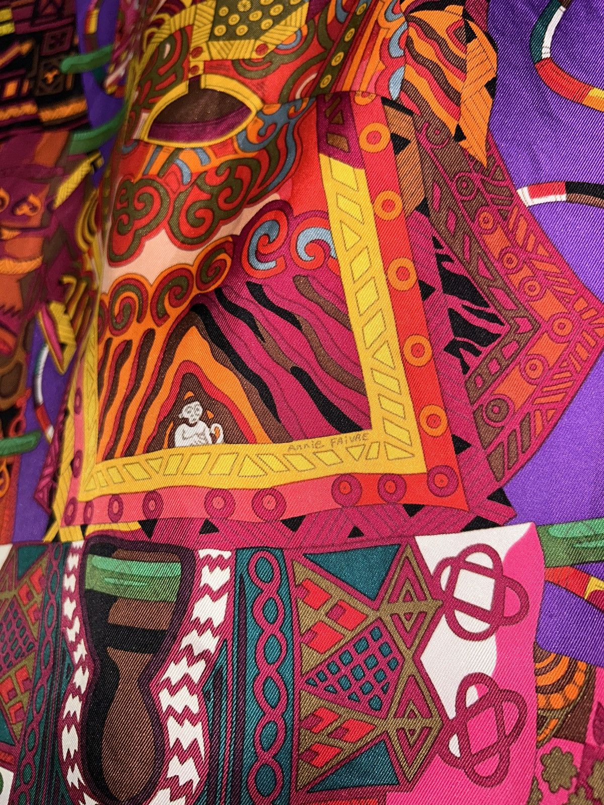 Hermes Hermes Voyage En Etoffes Silk Scarf Handkerchief In Purple Size ONE SIZE - 7 Thumbnail