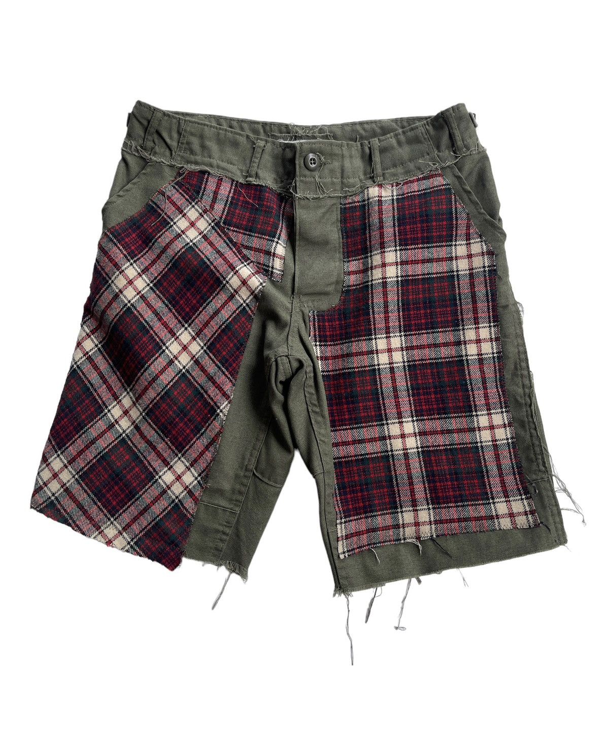 Japanese Brand Boy Minus One Tartan Patchwork Short Pants Size US 31 - 1 Thumbnail