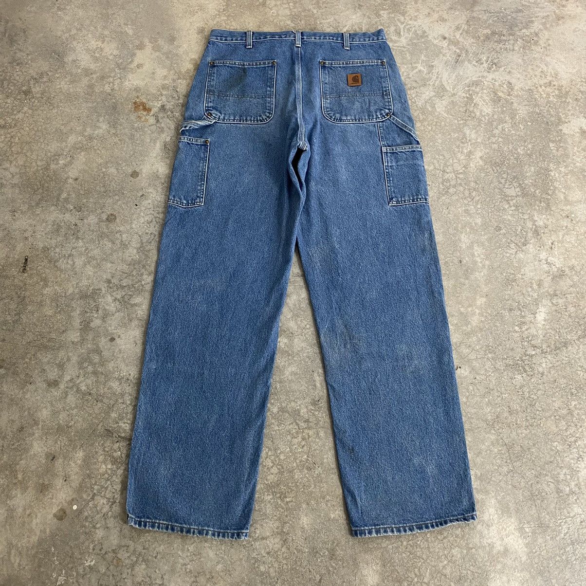 Carhartt VTG Carhartt Double Knee Blue Carpenter Denim Jeans Size US 35 - 13 Thumbnail