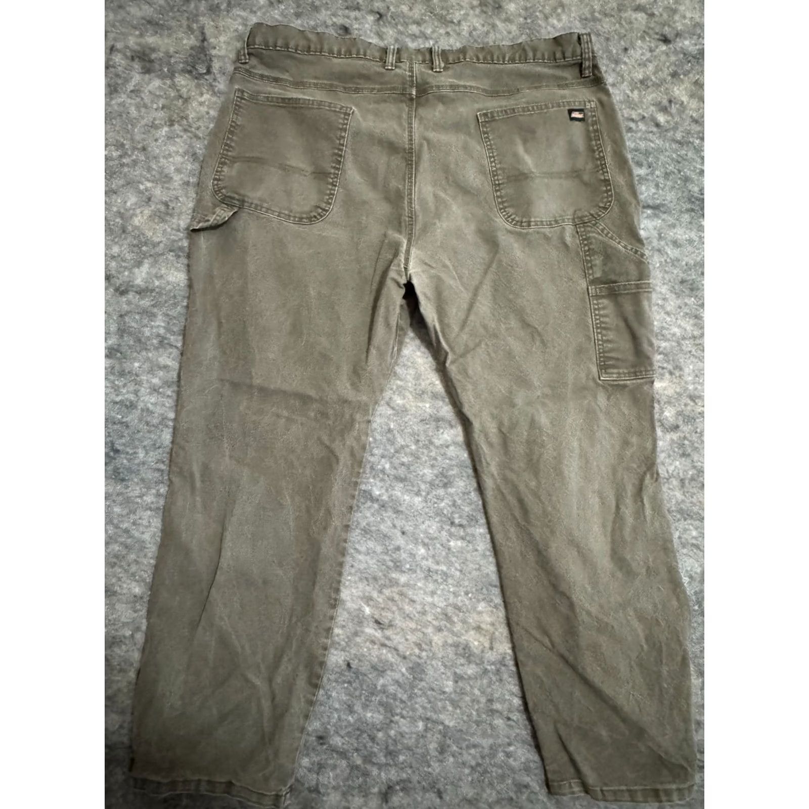 Dickies Dickies Pants Men 40x32 Green Carpenter Workwear Canvas Baggy Y2K Moss Olive Vintage Baggy Straight Leg 40x32 Mens Pants Size US 40 / EU 56 - 2 Thumbnail