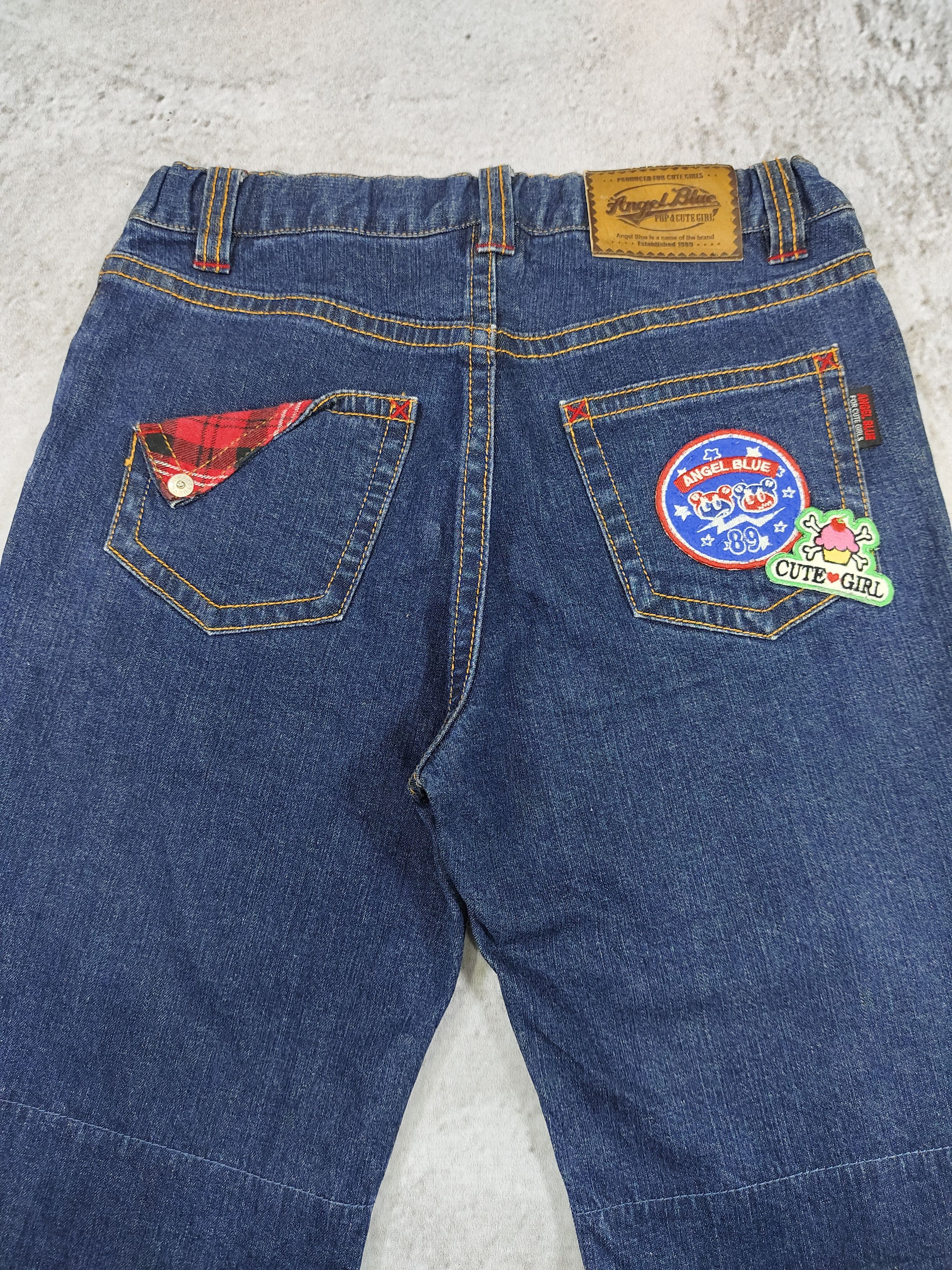 Angel Blue 00s Angel Blue❤️‍🔥Y2K Archive Cartoon Patch Plaid Hem Denim Size 30" / US 8 / IT 44 - 6 Thumbnail