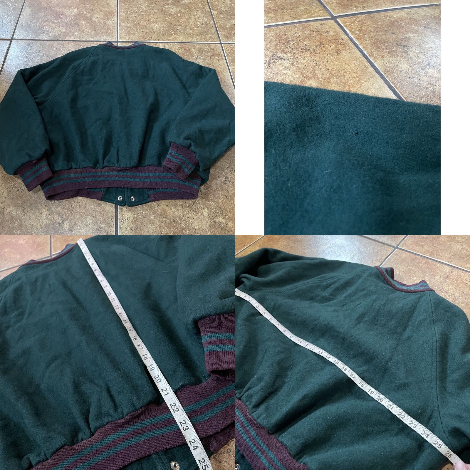 Polo Ralph Lauren VTG Polo Ralph Lauren Bomber Jacket XL Green Wool Scribble Crest 80s 90s Mens Jacket Size US XL / EU 56 / 4 - 8 Thumbnail