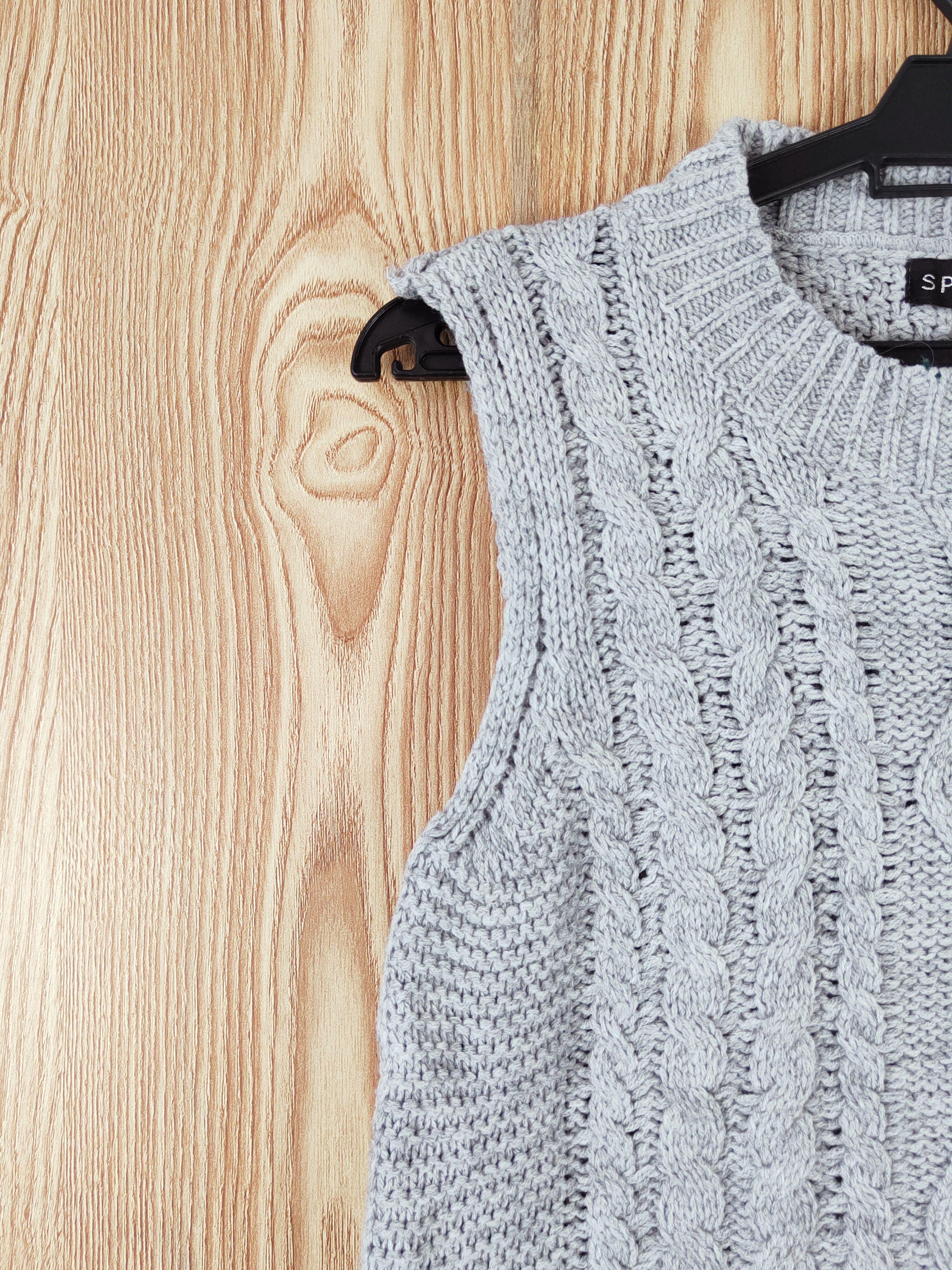 Aran Isles Knitwear × Japanese Brand × Vintage Spiga Gray Knitwear Vests vintage #W764 Size S / US 4 / IT 40 - 4 Thumbnail