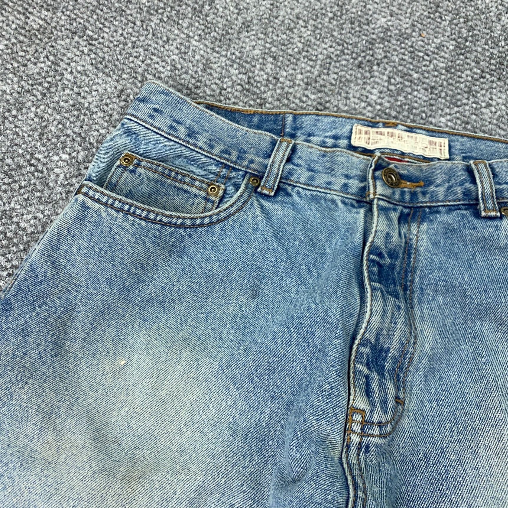 Thrasher VINTAGE Bullhead Jeans 90s Distressed Blue Regular Fit 30x31 Baggy Loose Mens Size US 30 / EU 46 - 3 Thumbnail