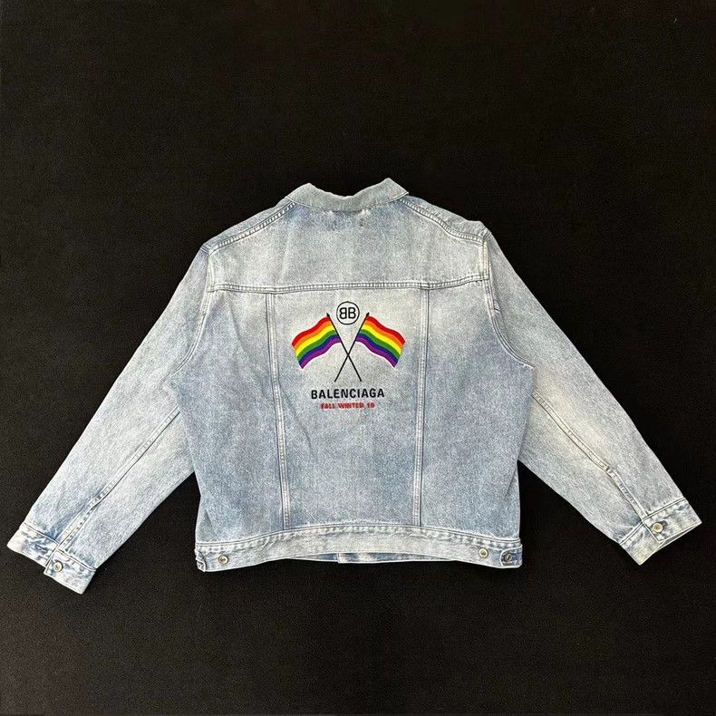 Balenciaga Balenciaga size 34 Embroidered BB flag jacket Size S / US 4 / IT 40 - 1 Thumbnail