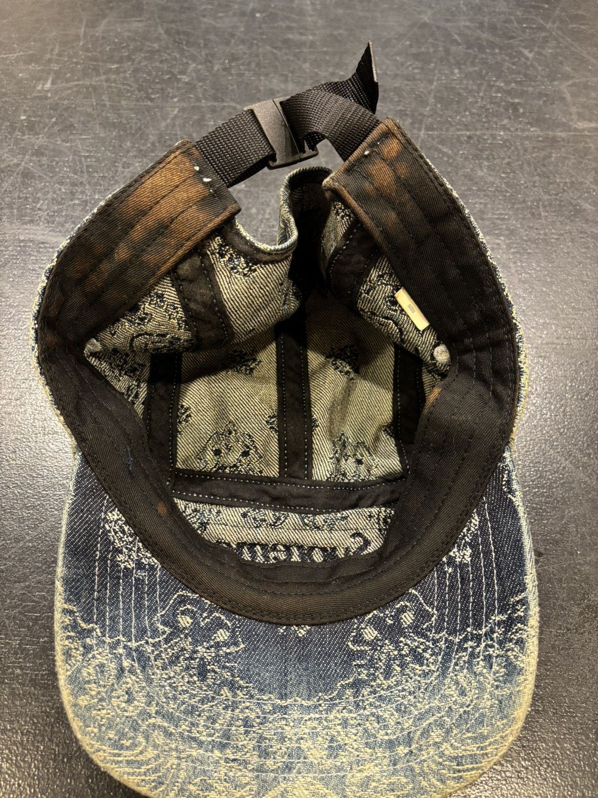 Supreme Supreme Paisley Denim Box Logo Hat Size ONE SIZE - 7 Thumbnail