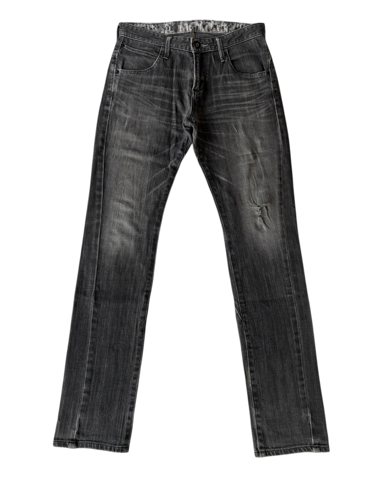 Edwin Edwin E-Function Black Faded Denim Distress Size US 30 / EU 46 - 1 Thumbnail