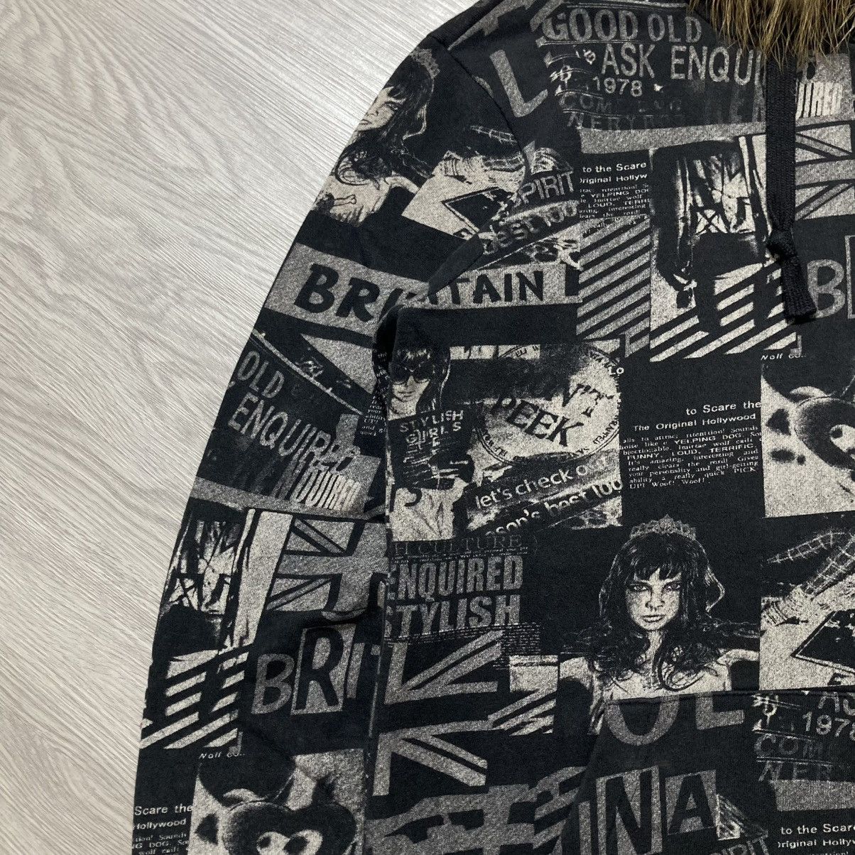 Hysteric Glamour 2000s Ask Enquired British England Punk Style Fur Hoodie Size US XL / EU 56 / 4 - 8 Thumbnail