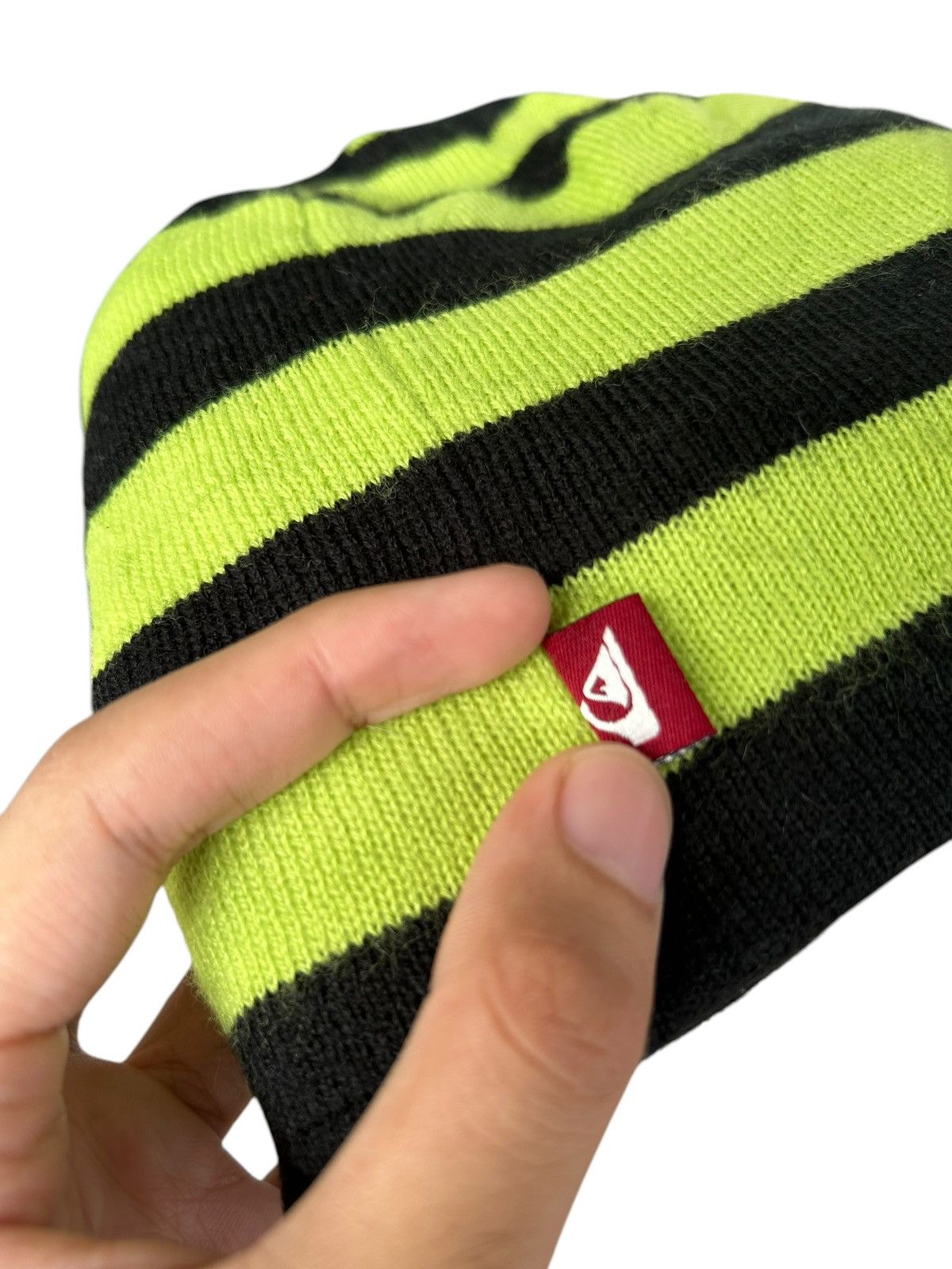 Japanese Brand × Quiksilver × Vintage Quiksilver Big Logo Stripe Beanie Hats Snowcap ☠️☠️ Size ONE SIZE - 5 Thumbnail
