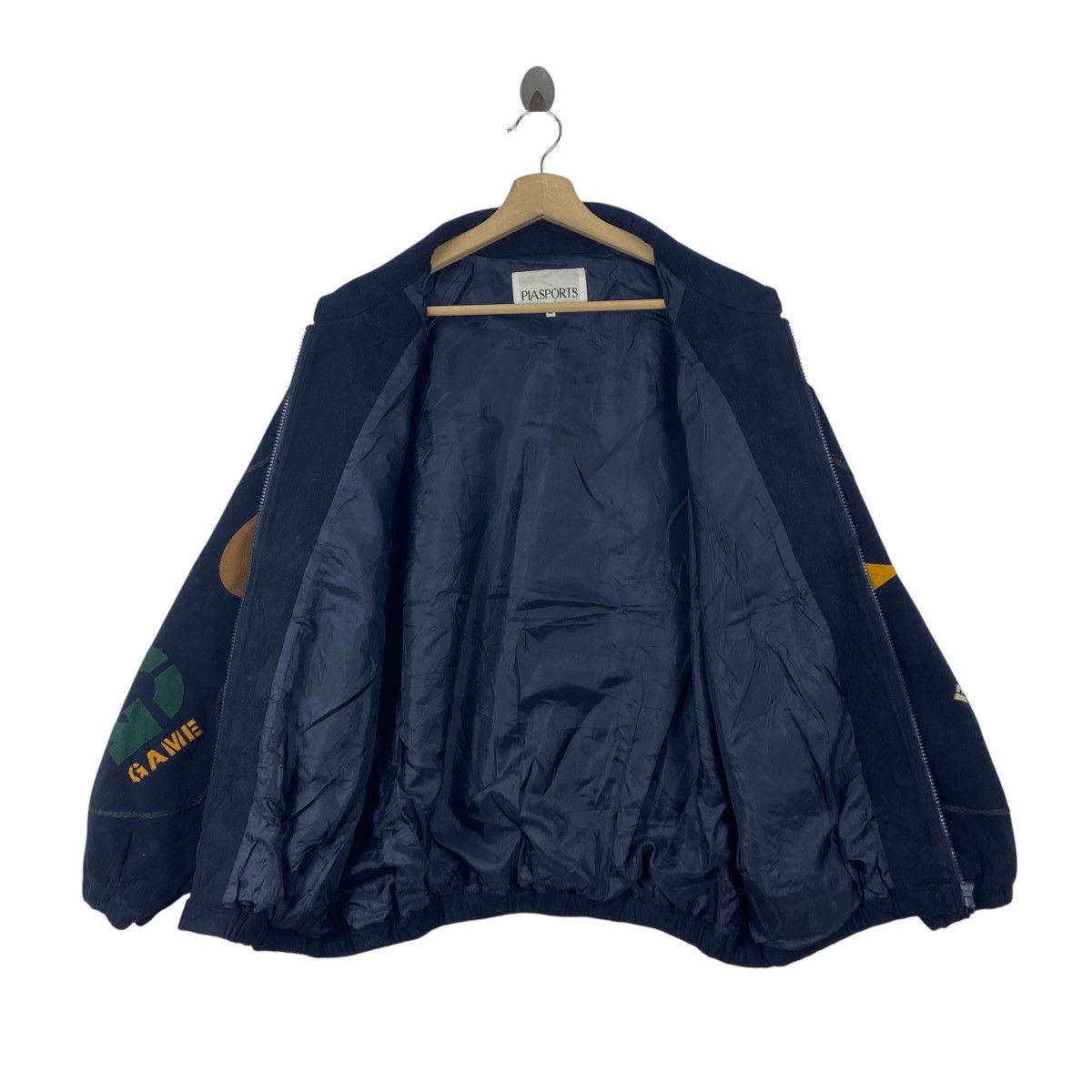 Vintage Vintage PIA SPORTS Bomber Jacket Big Logo Patchwork Varsity Size US XXL / EU 58 / 5 - 7 Thumbnail