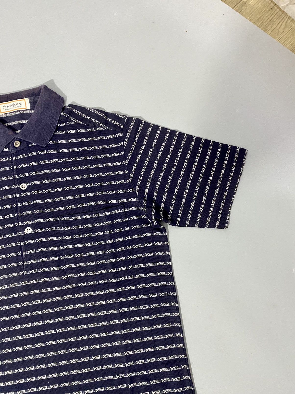 Vintage × Yves Saint Laurent 💥Monogram💥Yves Saint Laurent Polos Size US L / EU 52-54 / 3 - 5 Thumbnail