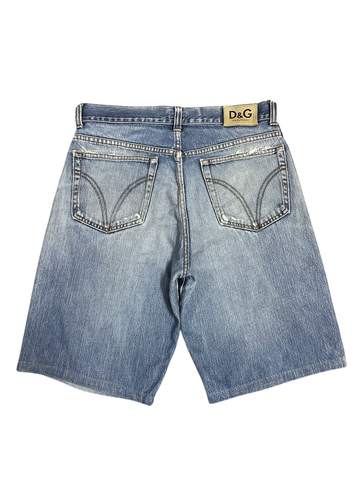 Dolce & Gabbana Vintage Y2K Dolce & Gabbana Distressed Side Tape Short Jeans Size US 32 / EU 48 - 6 Thumbnail