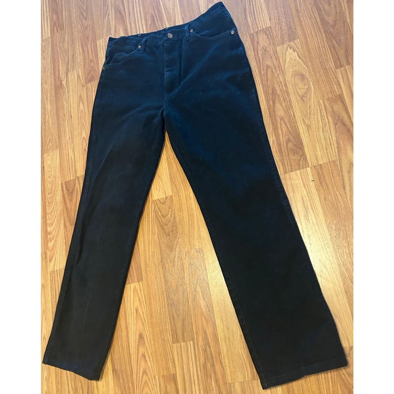 Wrangler Wrangler Men's Black Denim Jeans - 35x34 - Classic Style Size US 35 - 5 Thumbnail