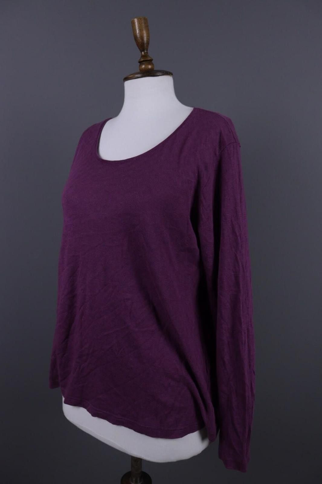 Designer Gudrun Sjoden Purple Long Sleeve Top Shirt Pullover Size XL Size XL / US 12-14 / IT 48-50 - 9 Thumbnail