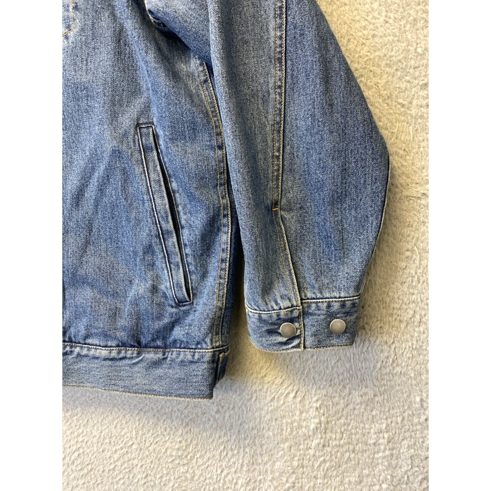 Denime VINTAGE Five Eleven Denim Jacket Biker Lined XL Blue 2000s Mens Size US 36 / EU 52 - 2 Thumbnail