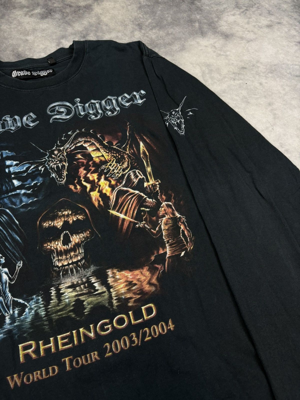 Band Tees × Vintage Grave Digger Band Rock Metal Tour Festival y2k 00s 2003 rare Size US XL / EU 56 / 4 - 2 Thumbnail