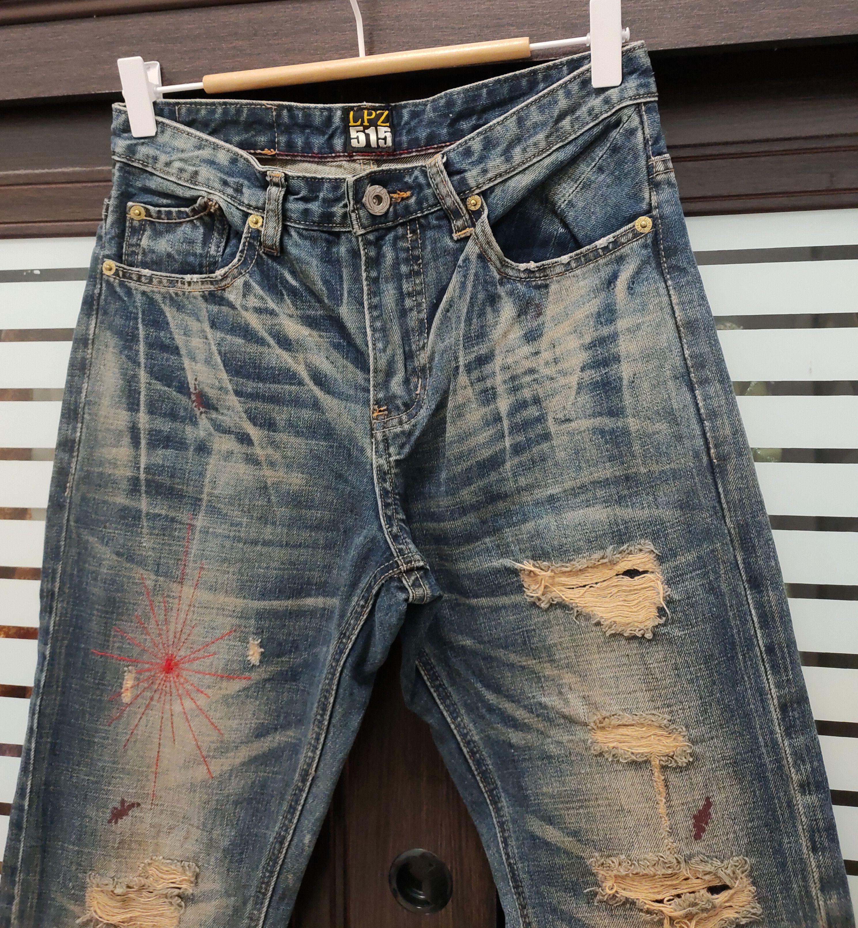 Japanese Brand 💥 Flared Le Petit Zunis 515 Slim Fit Denim 💥 Size US 28 / EU 44 - 3 Thumbnail