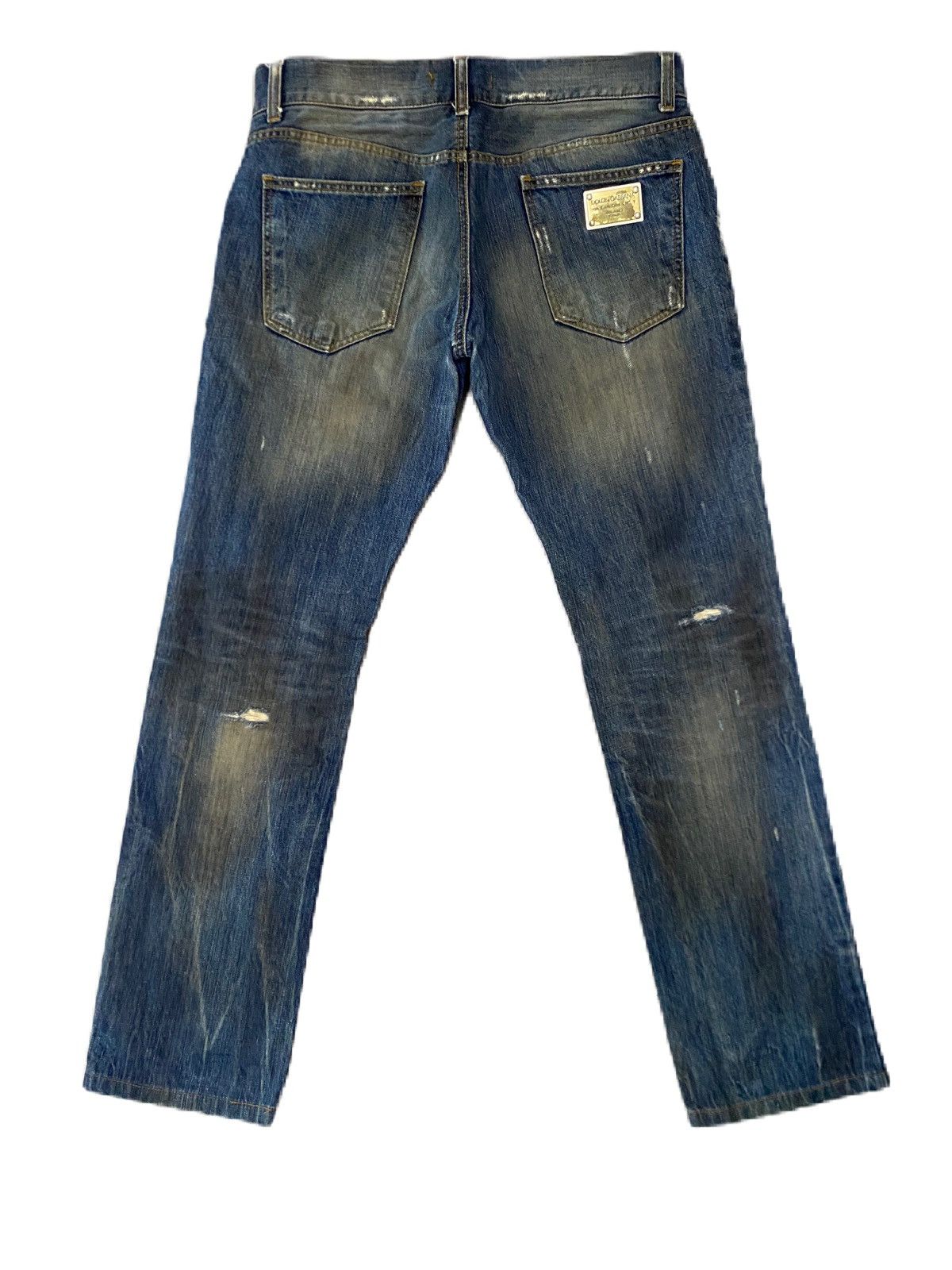 Dolce & Gabbana DOLCE & GABBANA DISTRESS DENIM RIPPED DESIGN Size US 32 / EU 48 - 5 Thumbnail