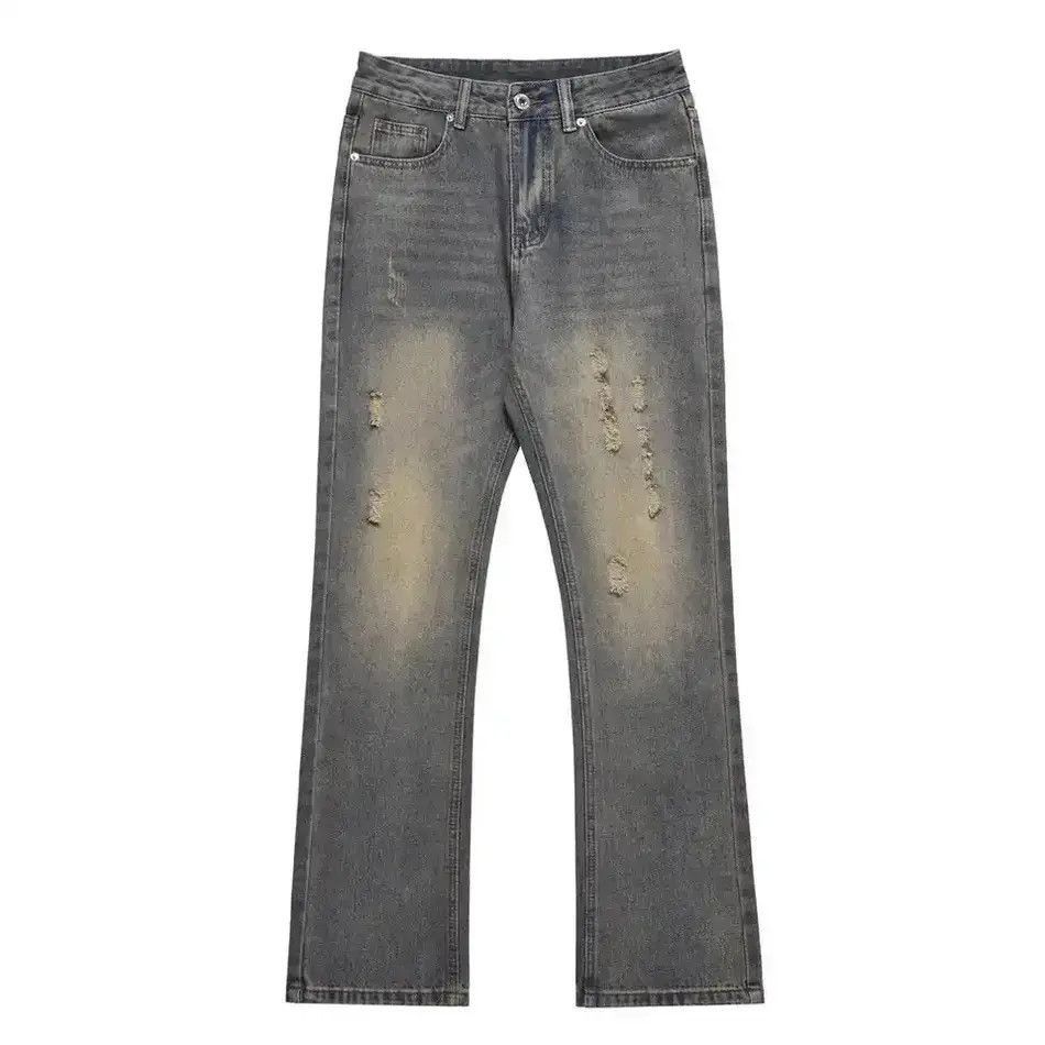 Japanese Brand Slim Jeans Men Street Vintage Washed-out Skinny Vaqueros Size US 32 / EU 48 - 6 Thumbnail