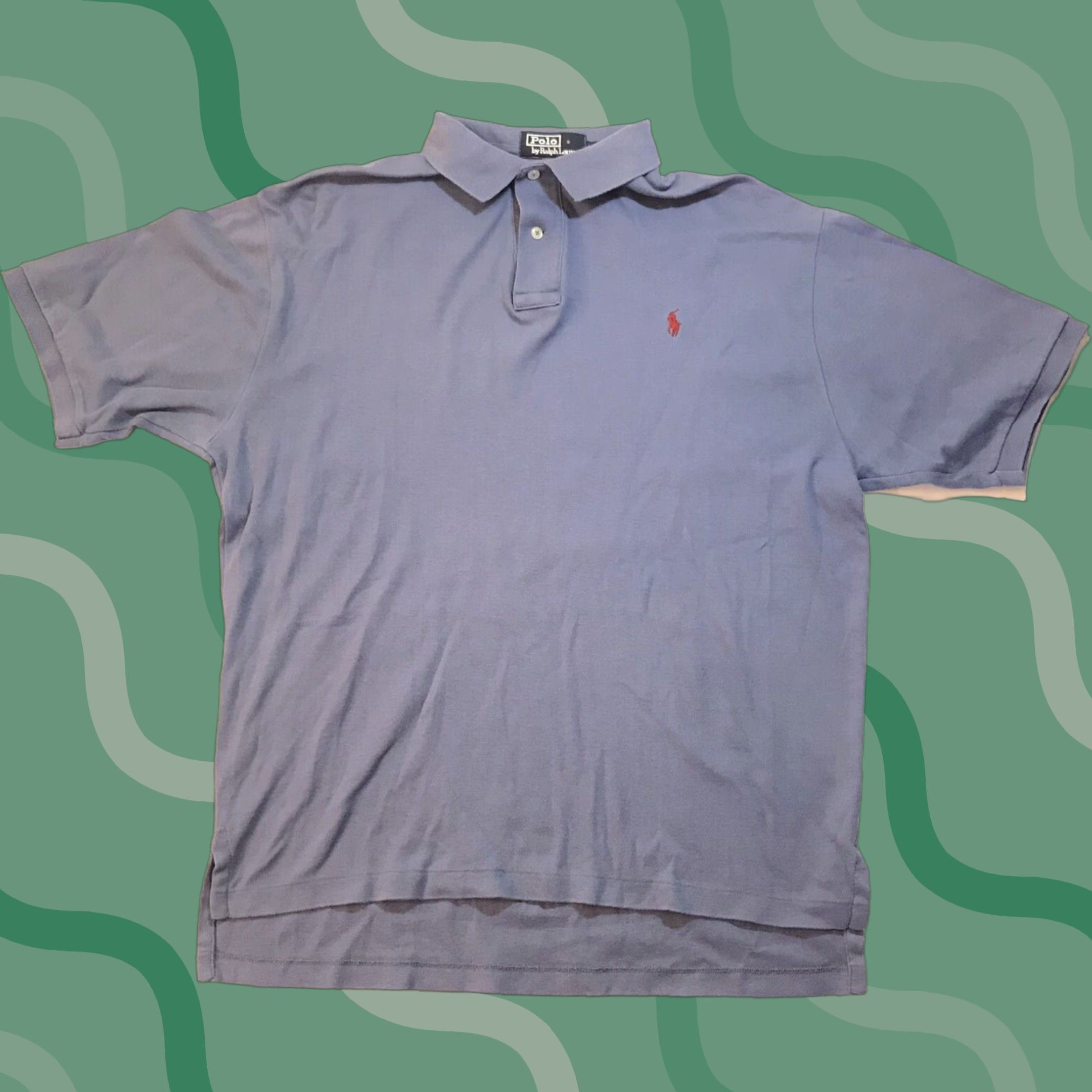 Polo Ralph Lauren VINTAGE Polo Ralph Lauren Golf Shirt L Blue Short Sleeve Rugby Mens 90s Size US L / EU 52-54 / 3 - 1 Thumbnail
