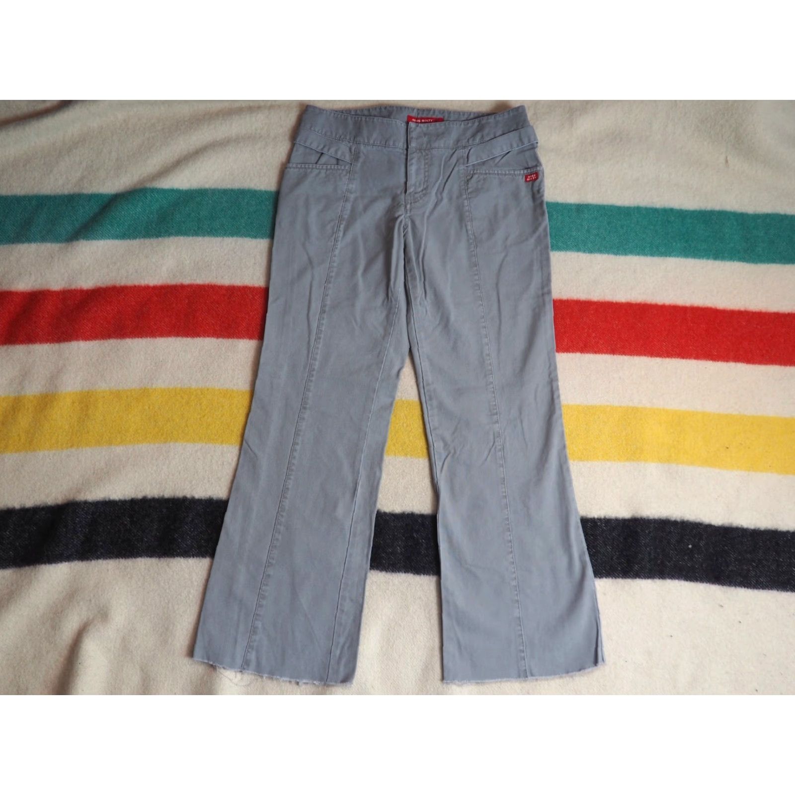 Miss Sixty VTG Miss Sixty Italy Chino Pants Women 2000s Stone Gray Low Rise 31x29 Flare Cotton Grunge Size 24" / US 00 / IT 34 - 2 Thumbnail