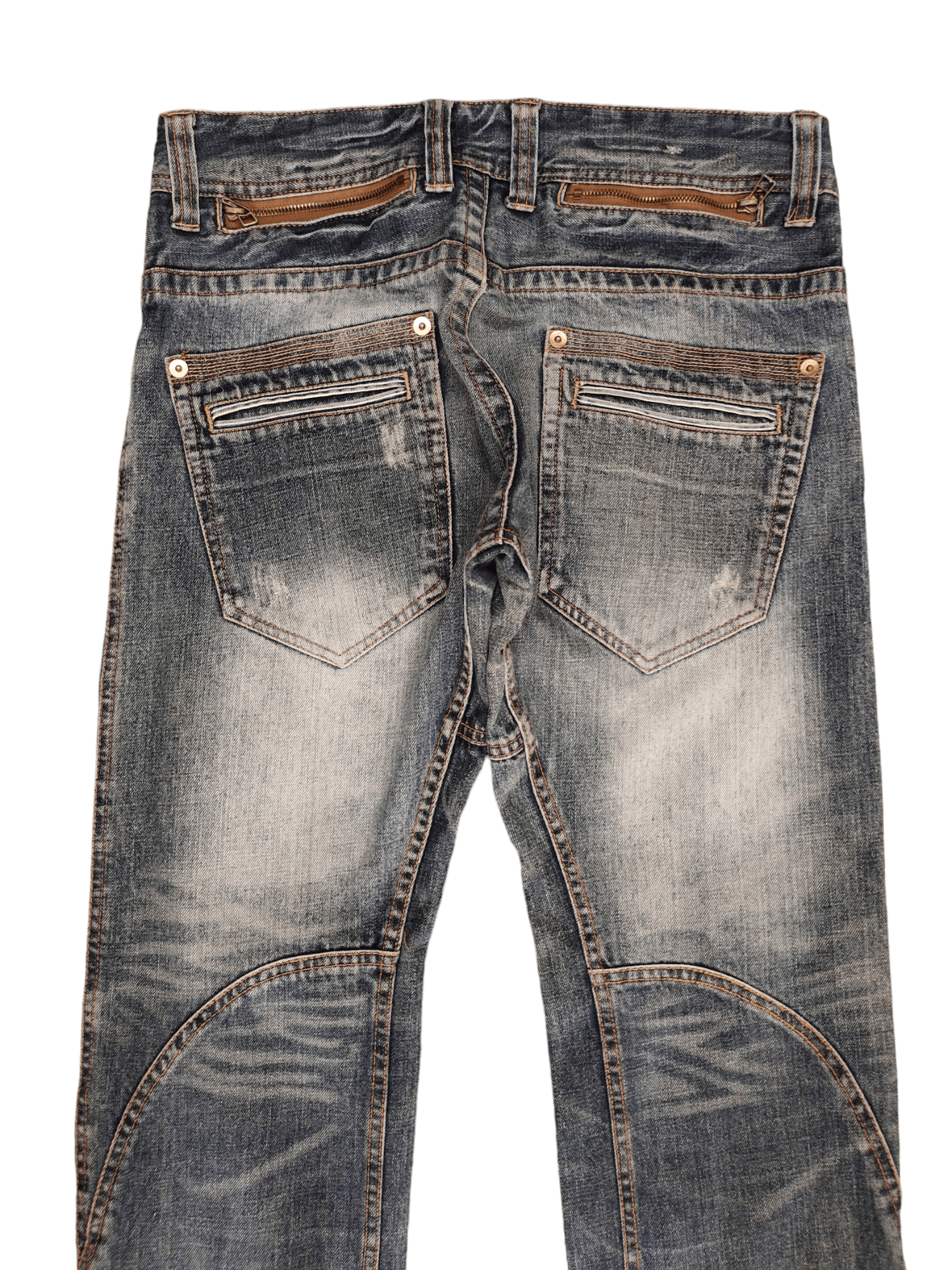 Comme des Garcons × Undercover Made In Heaven Distress Spiral Cut Denim Jean Y2k Streetwear Size US 33 - 13 Thumbnail