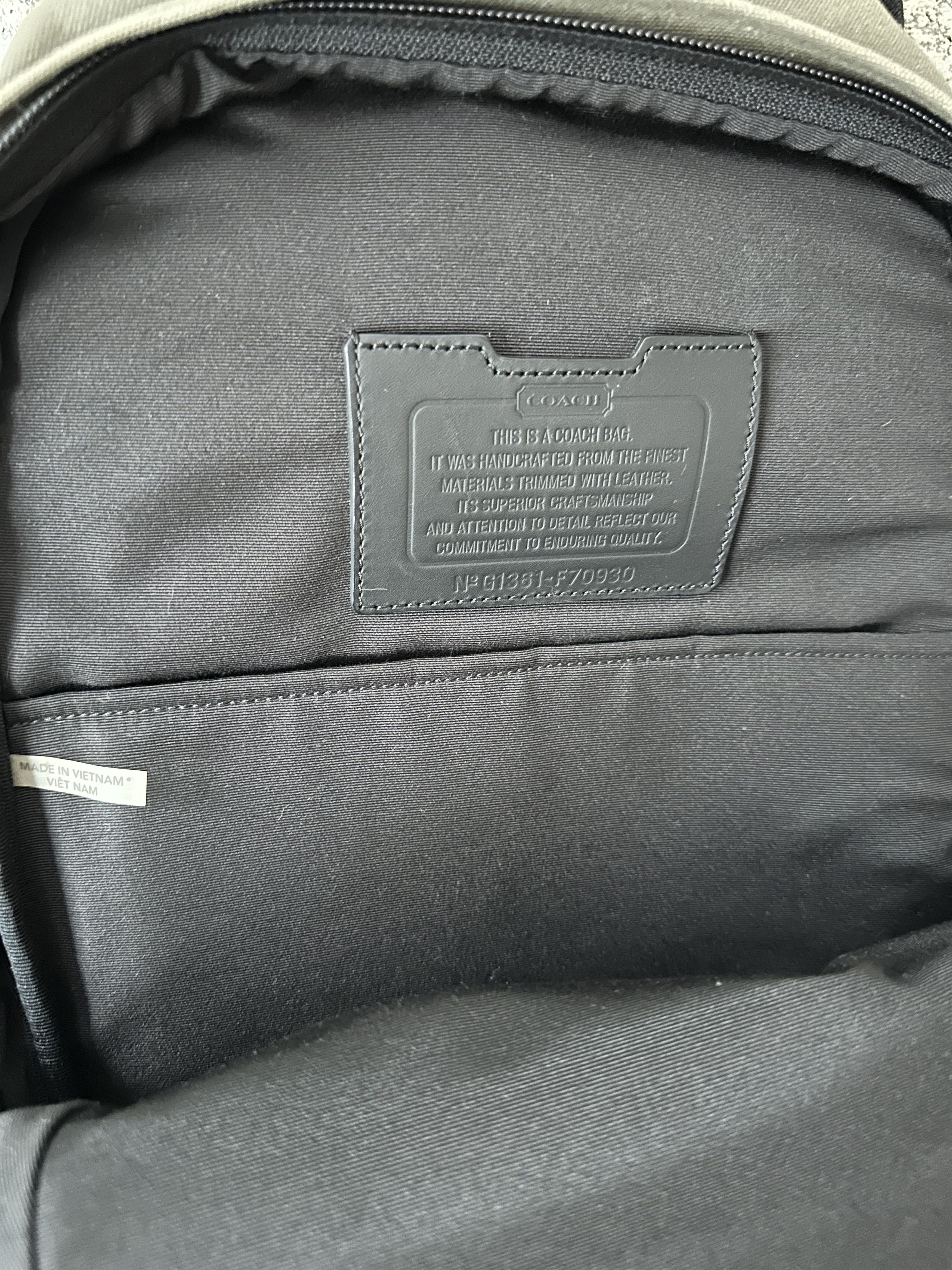 Coach Coach Sling Backpack New British Green Canvas Leather Brown Size ONE SIZE - 9 Thumbnail
