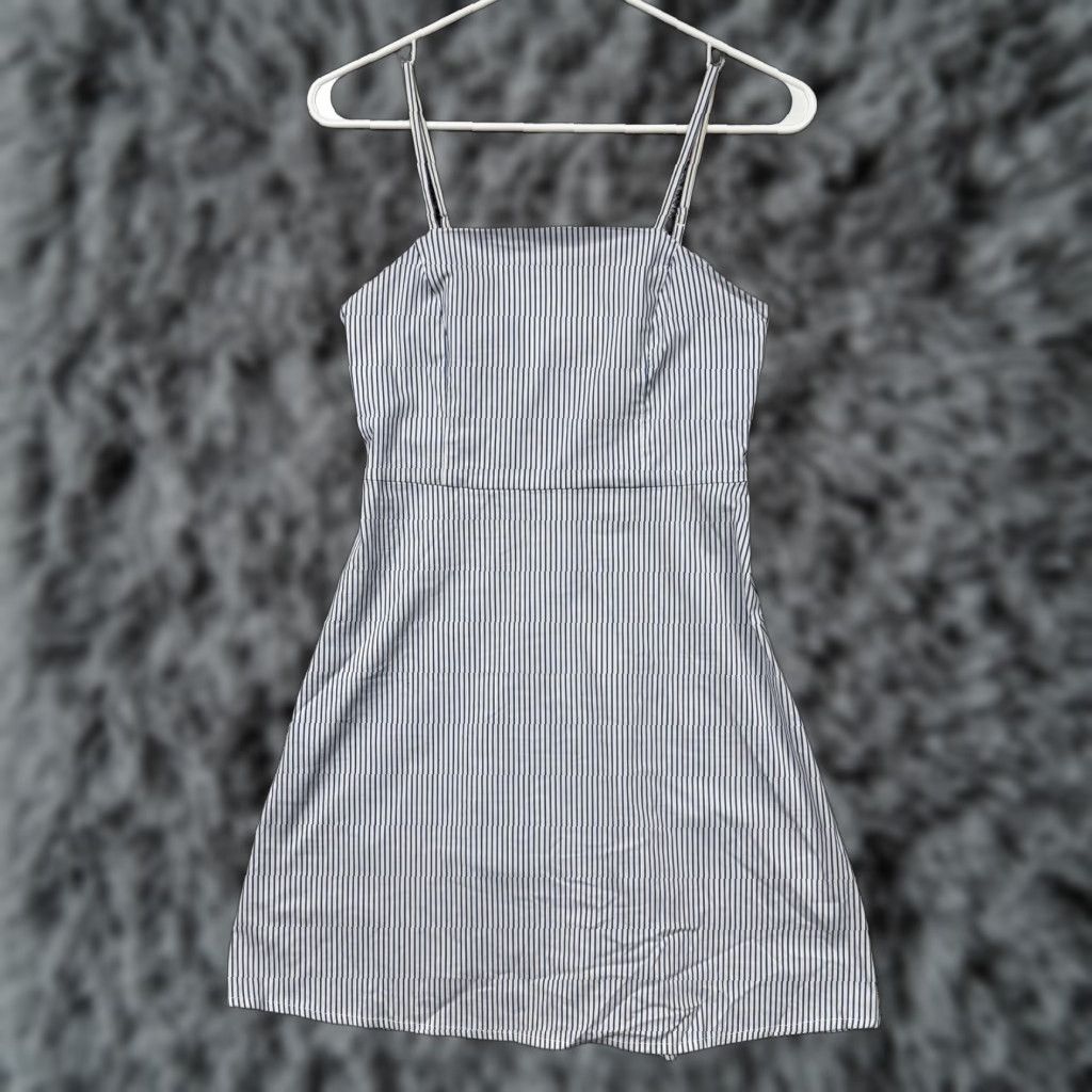 Vintage Kimchi Blue Mini Dress S Striped Square Neck Sleeveless Beach Preppy Casual Women Cotton Polyamide Spandex Lightweight Stretch Size S / US 4 / IT 40 - 1 Thumbnail