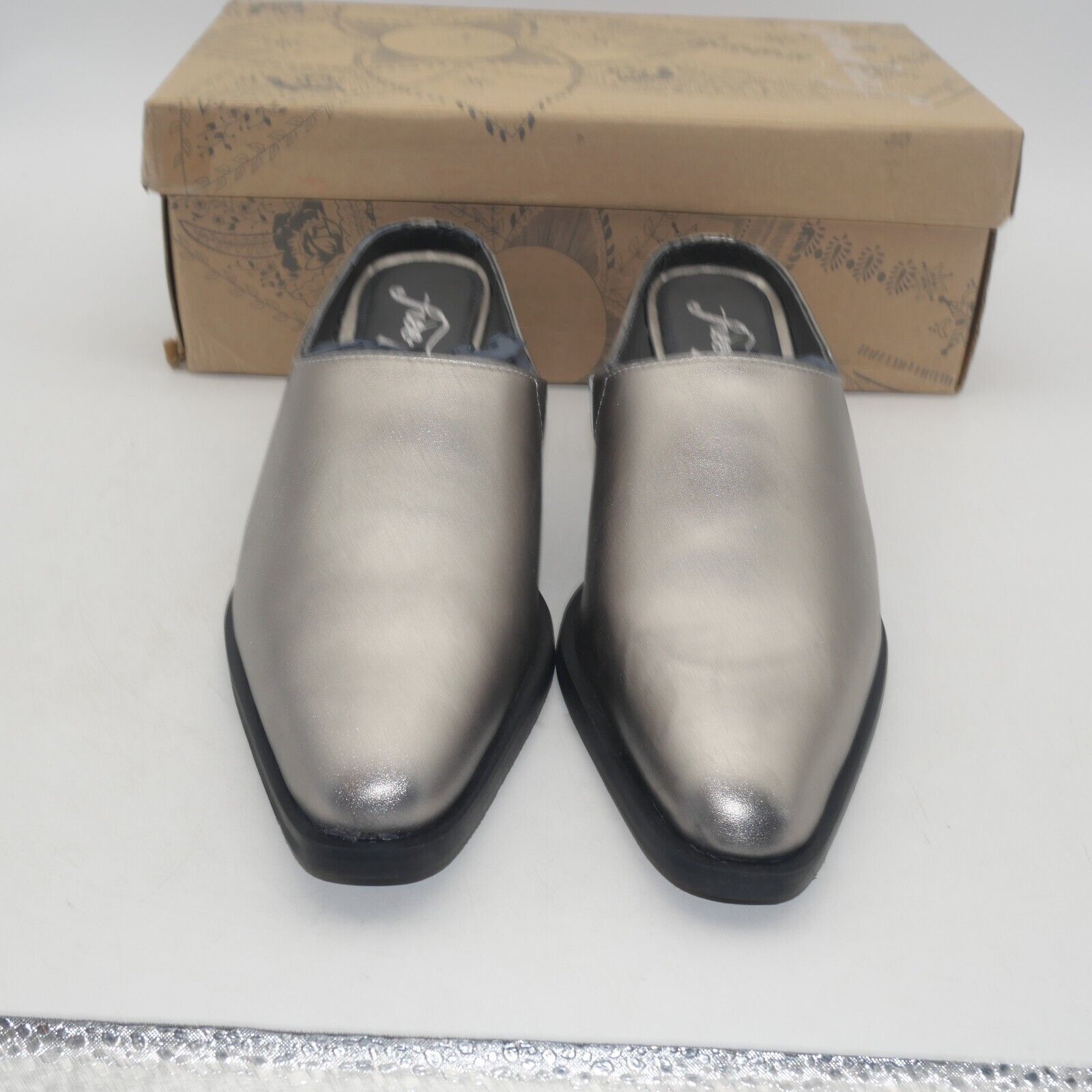 Free People NEW Free People Tallulah Mules Shoes Western Wedge Platino Size US 8.5 / IT 38.5 - 6 Thumbnail