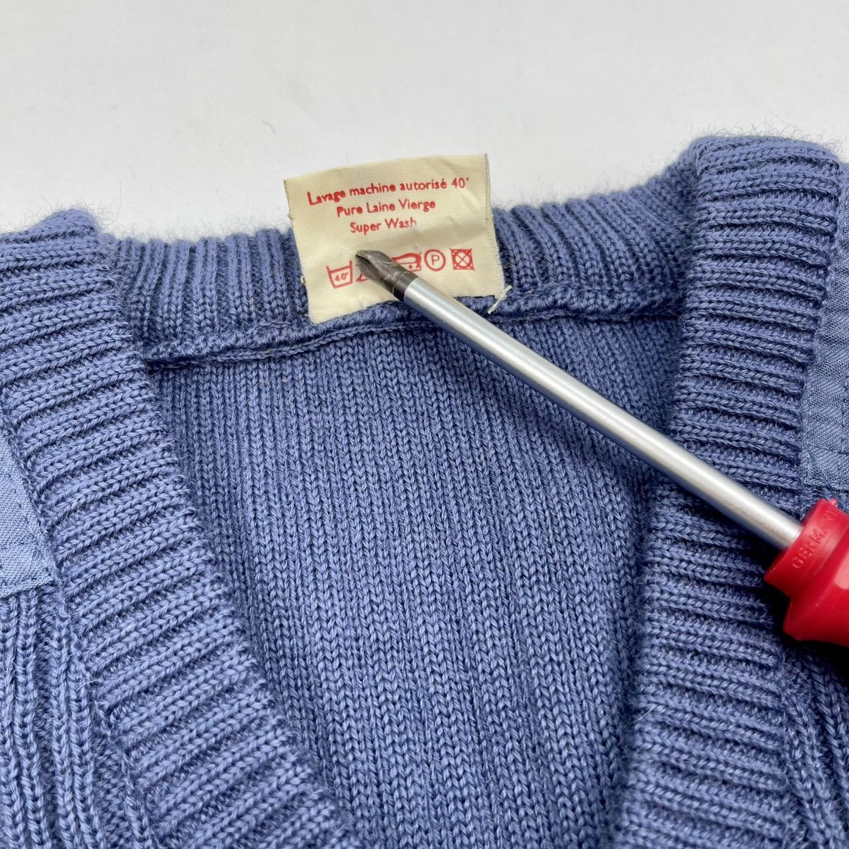 Vintage Vintage military surplus denim blue knit sweater Size US M / EU 48-50 / 2 - 6 Thumbnail