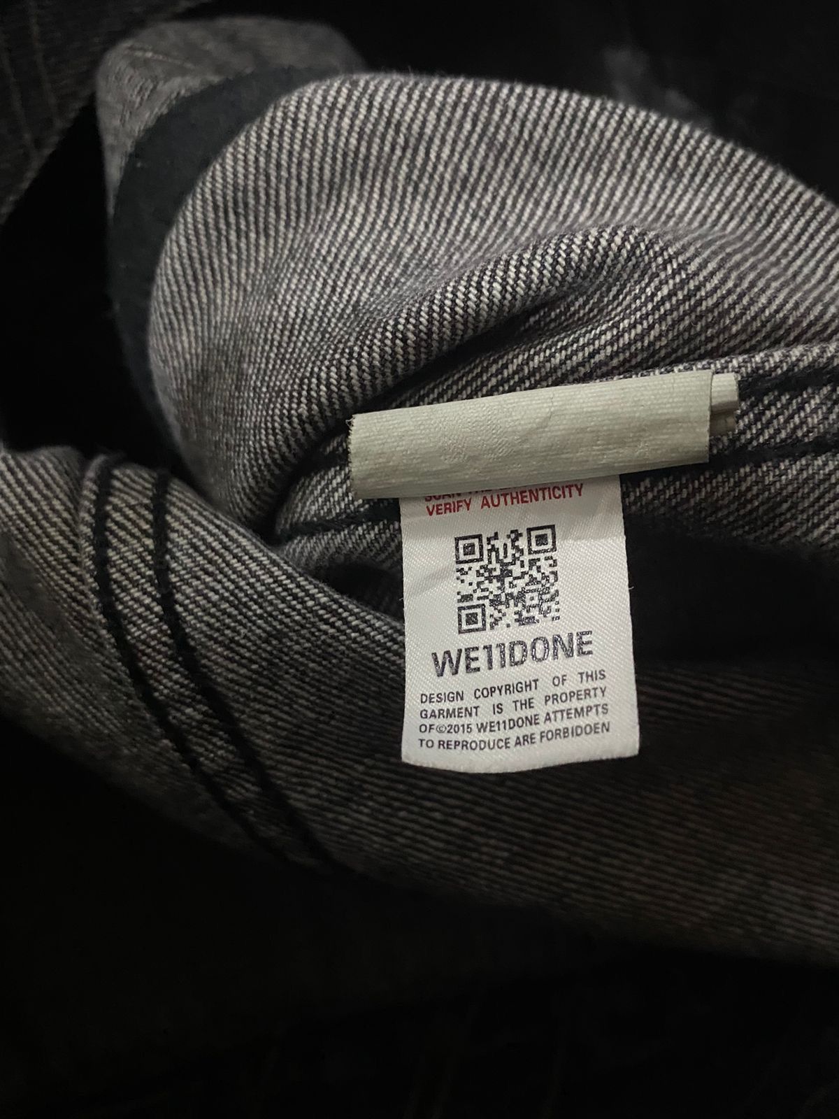 WE11DONE WE11DONE GLOW IN THE DARK LOGO PATTERN DENIM JACKET Size US M / EU 48-50 / 2 - 4 Thumbnail