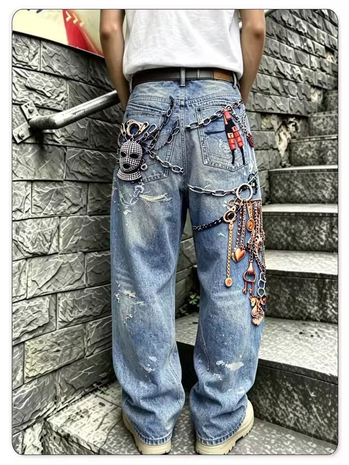 Japanese Brand Flared Punk Jeans Size US 33 - 4 Thumbnail