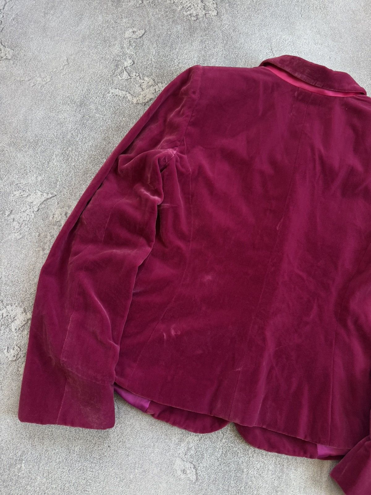 Armani Collezioni Armani Collezioni IT44 pink velour velvet blazer jacket Size M / US 6-8 / IT 42-44 - 11 Thumbnail